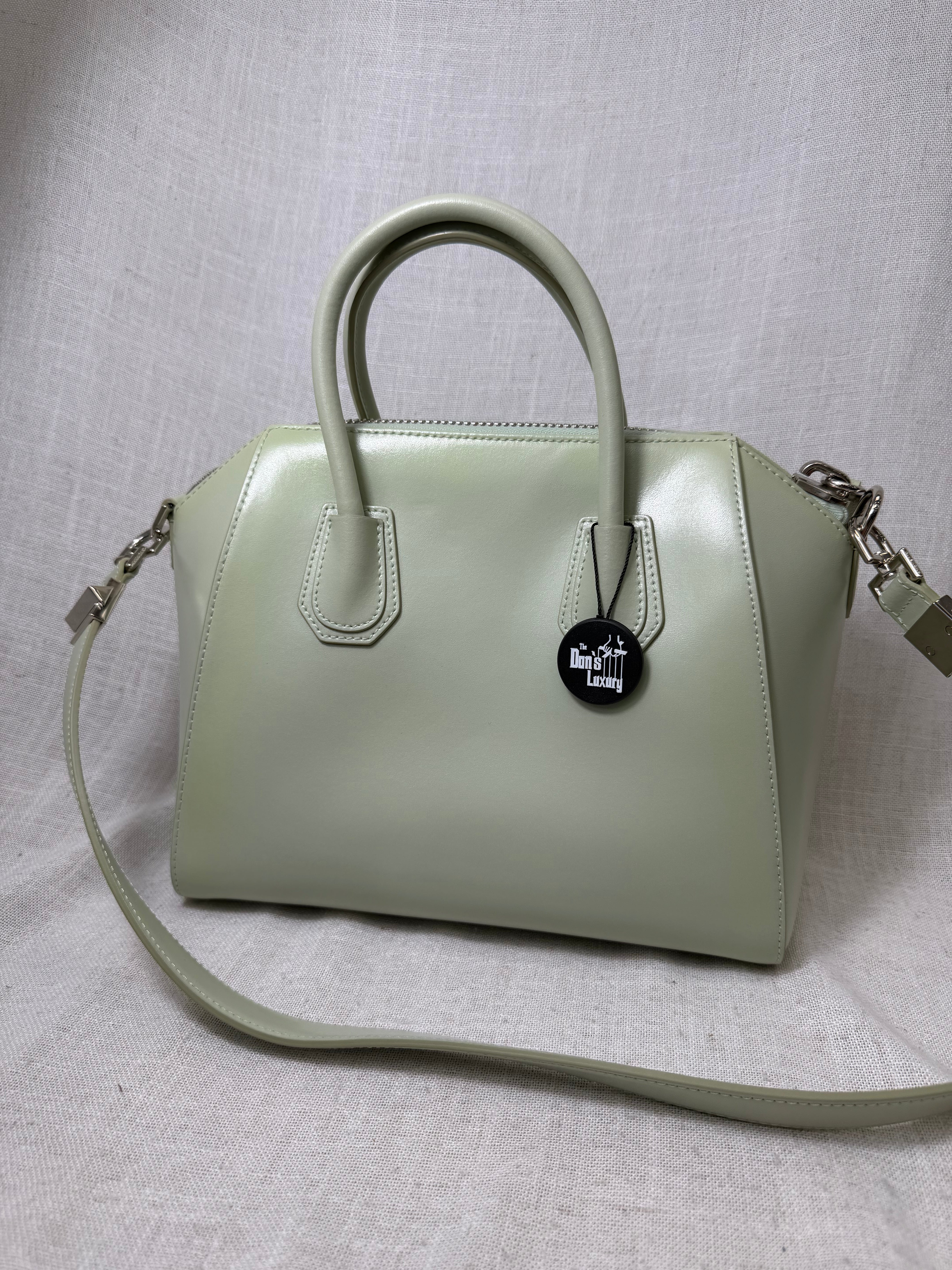 Givenchy Mint Green Calfskin Leather Small Antigona Soft Handbag