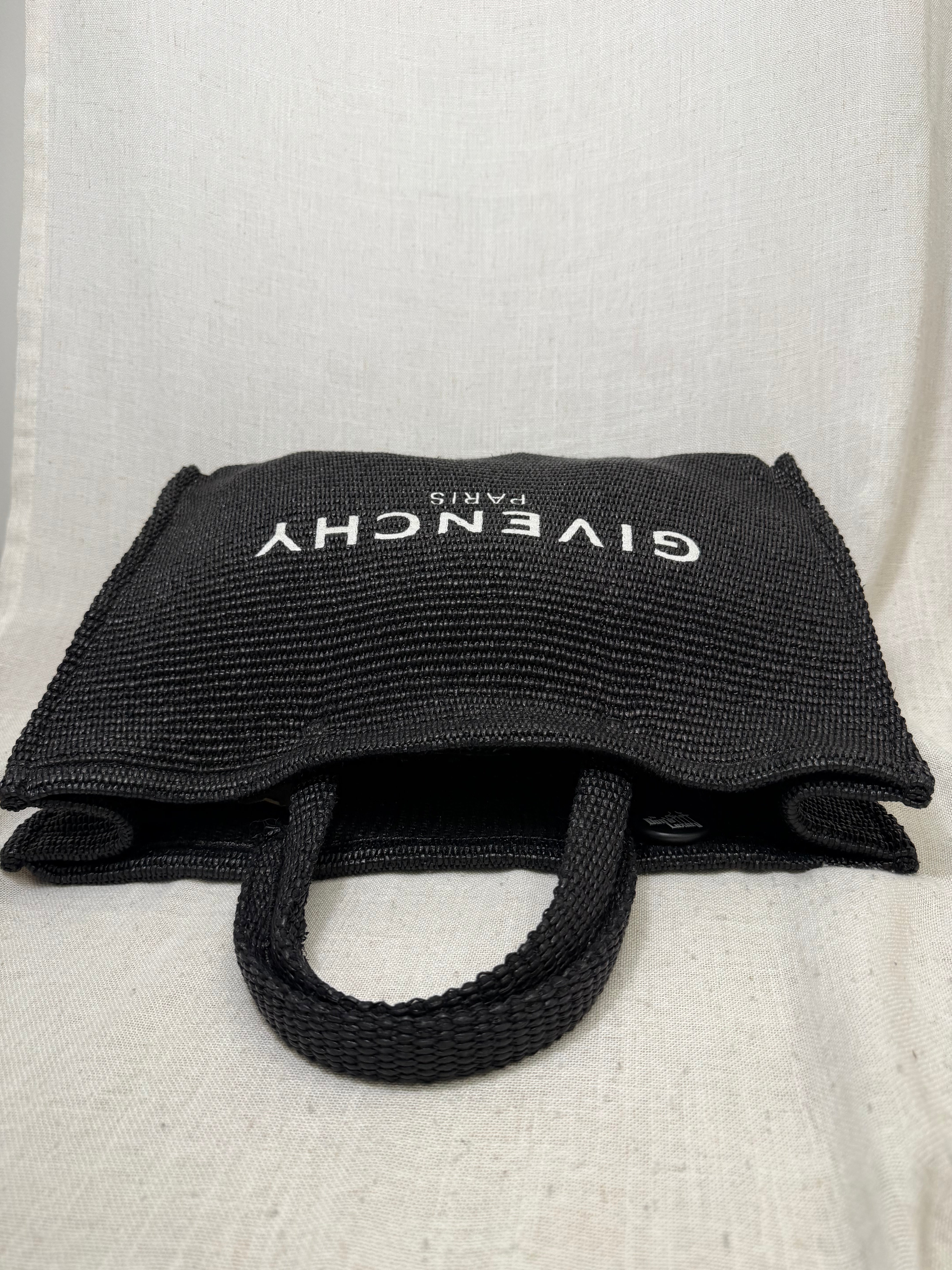 Givenchy Black Raffia G-Tote Medium Tote Bag