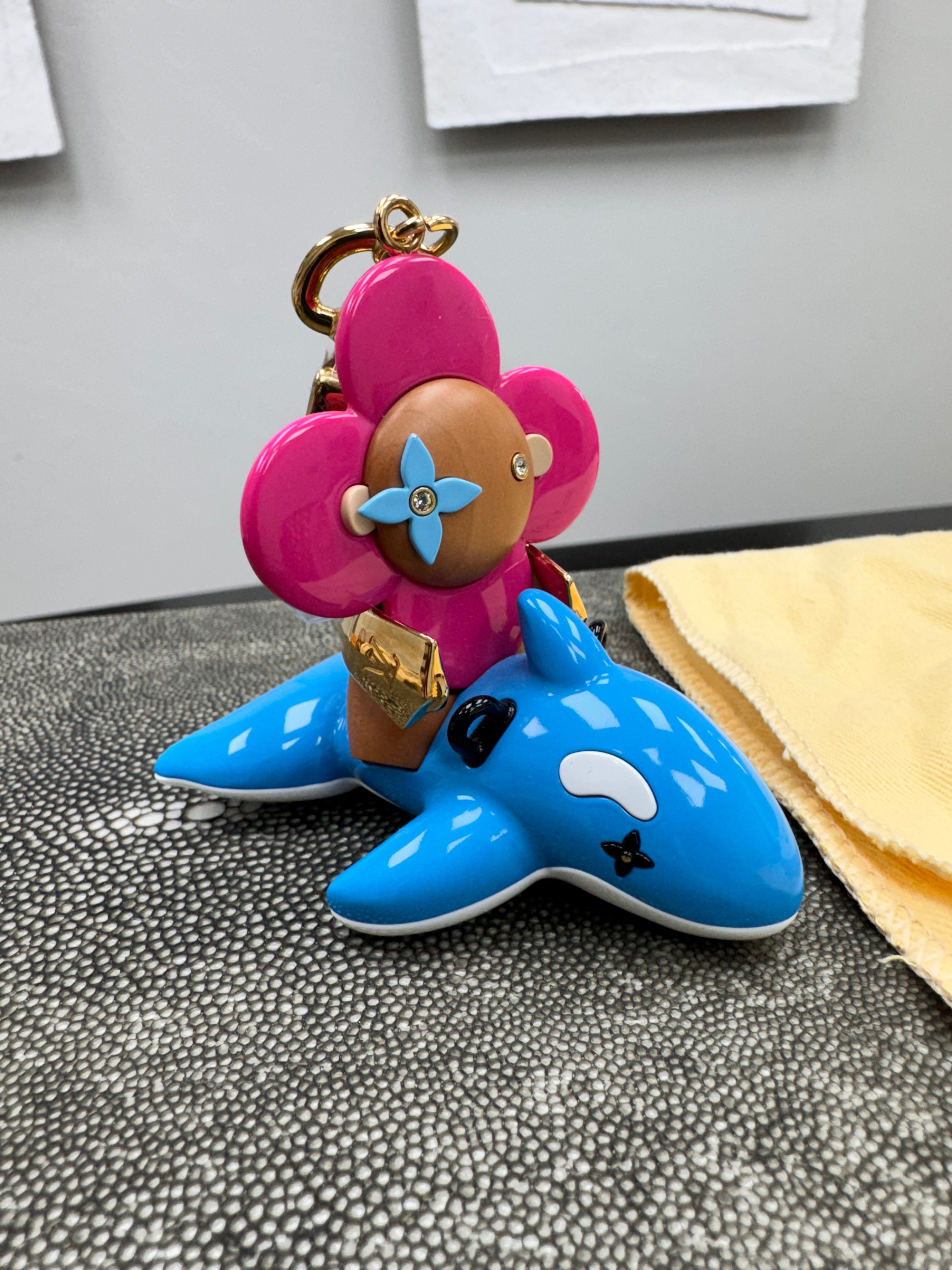 LIKE NEW - Louis Vuitton Multicolor Wood And Resin Vivienne Sea Rider Bag Charm