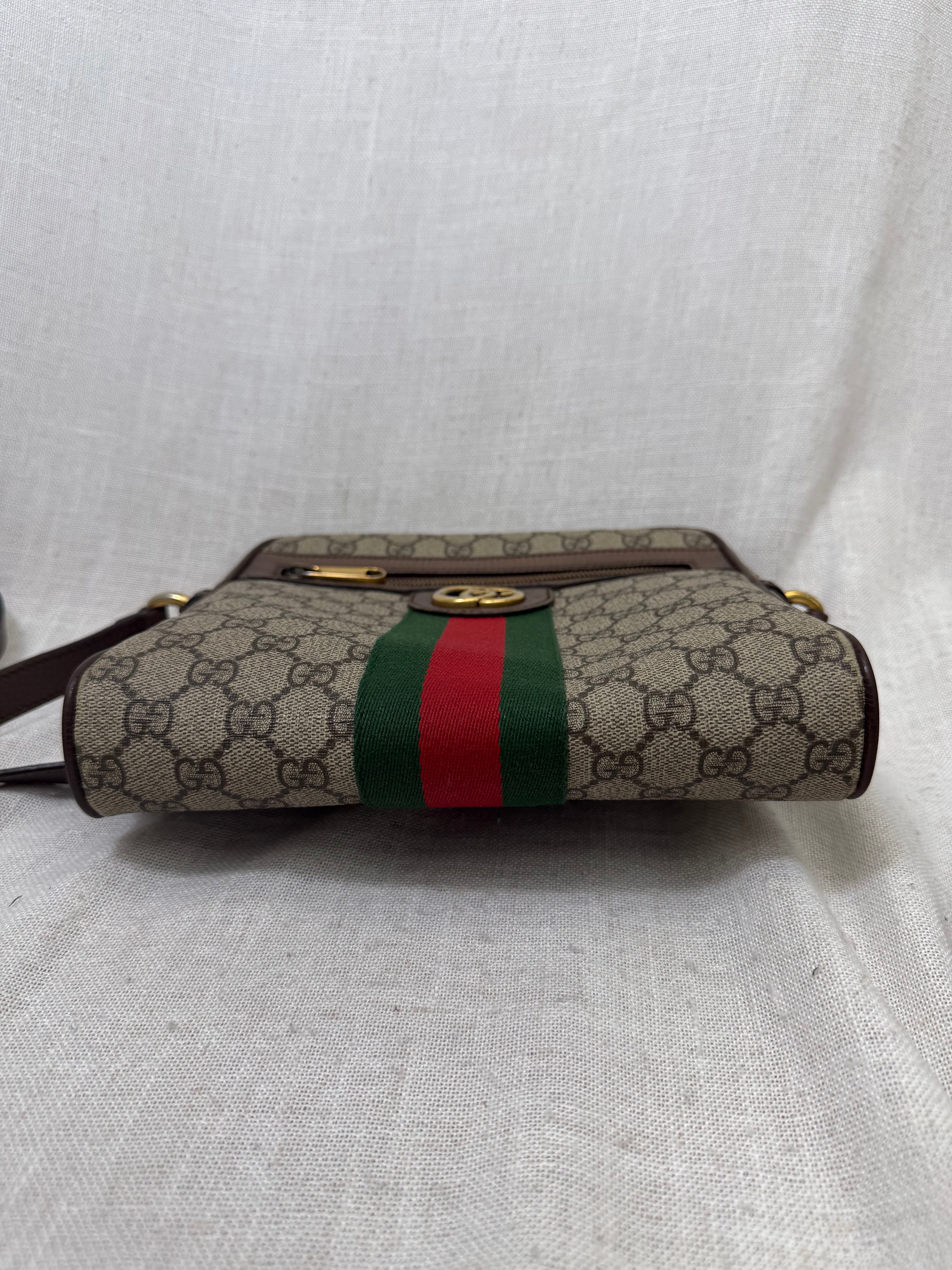 Gucci Monogram Coated Canvas Small Ophidia Messenger Bag