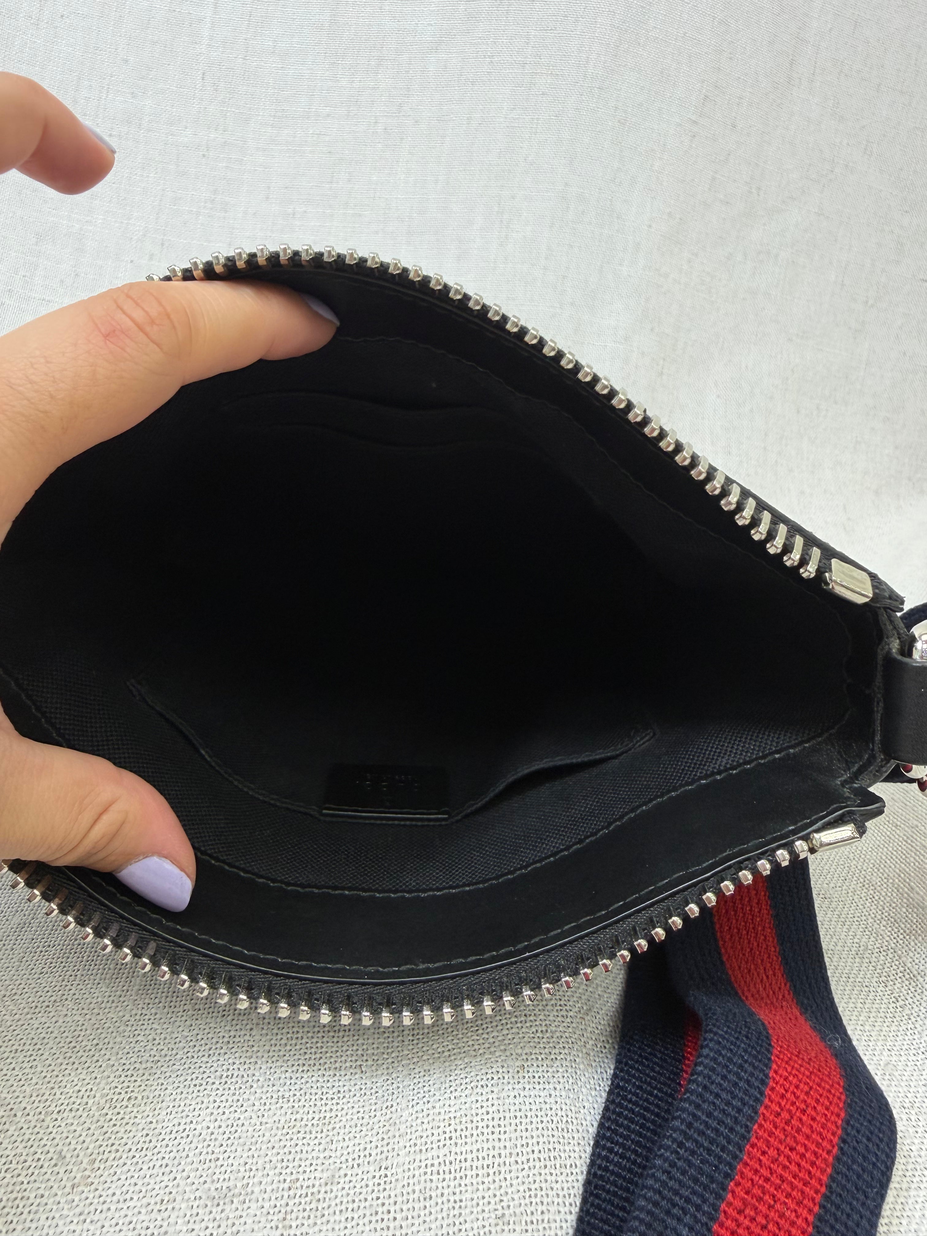 Gucci Black GG Supreme Messenger Bag