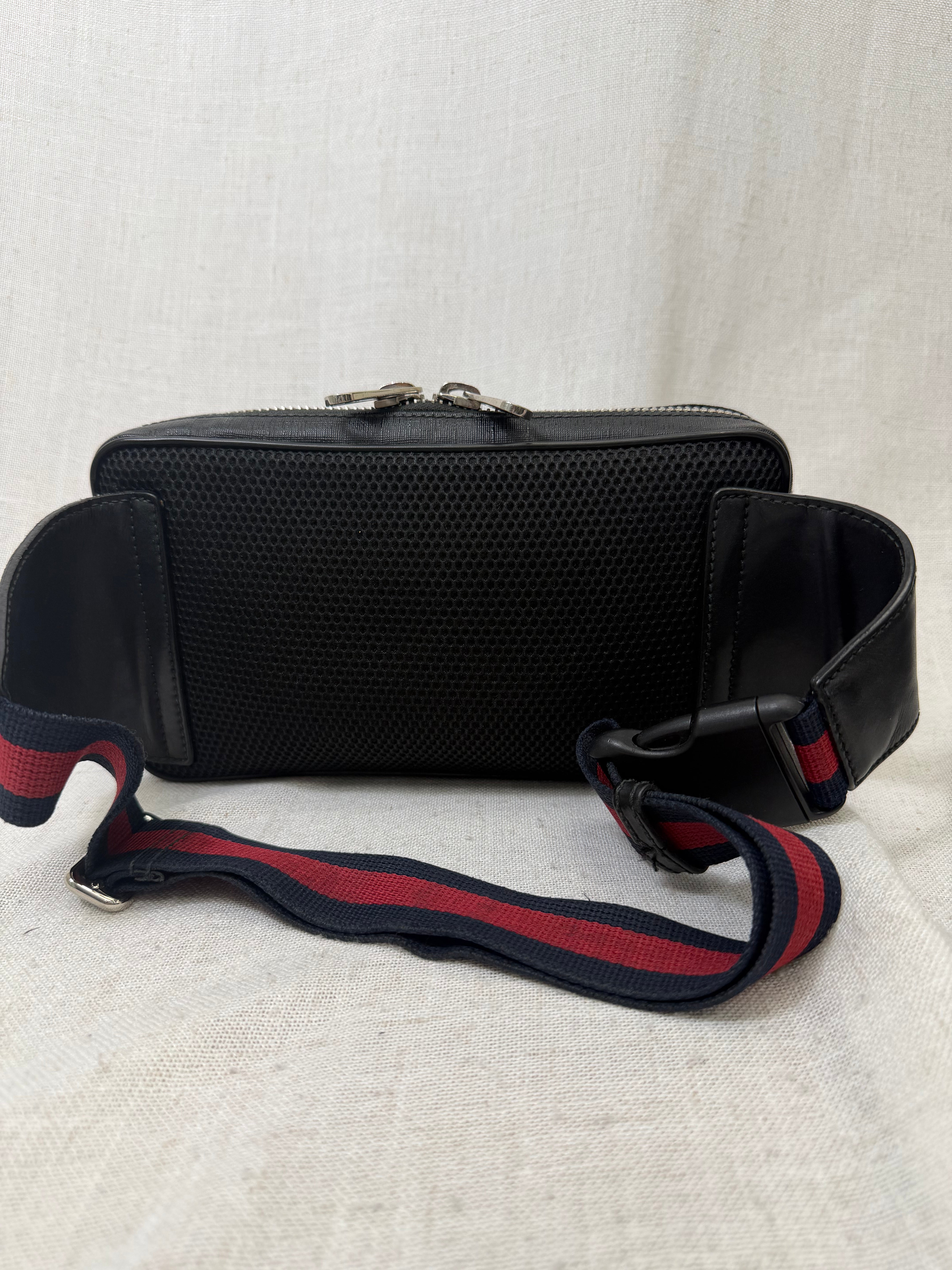 Gucci Black GG Supreme Belt Bag