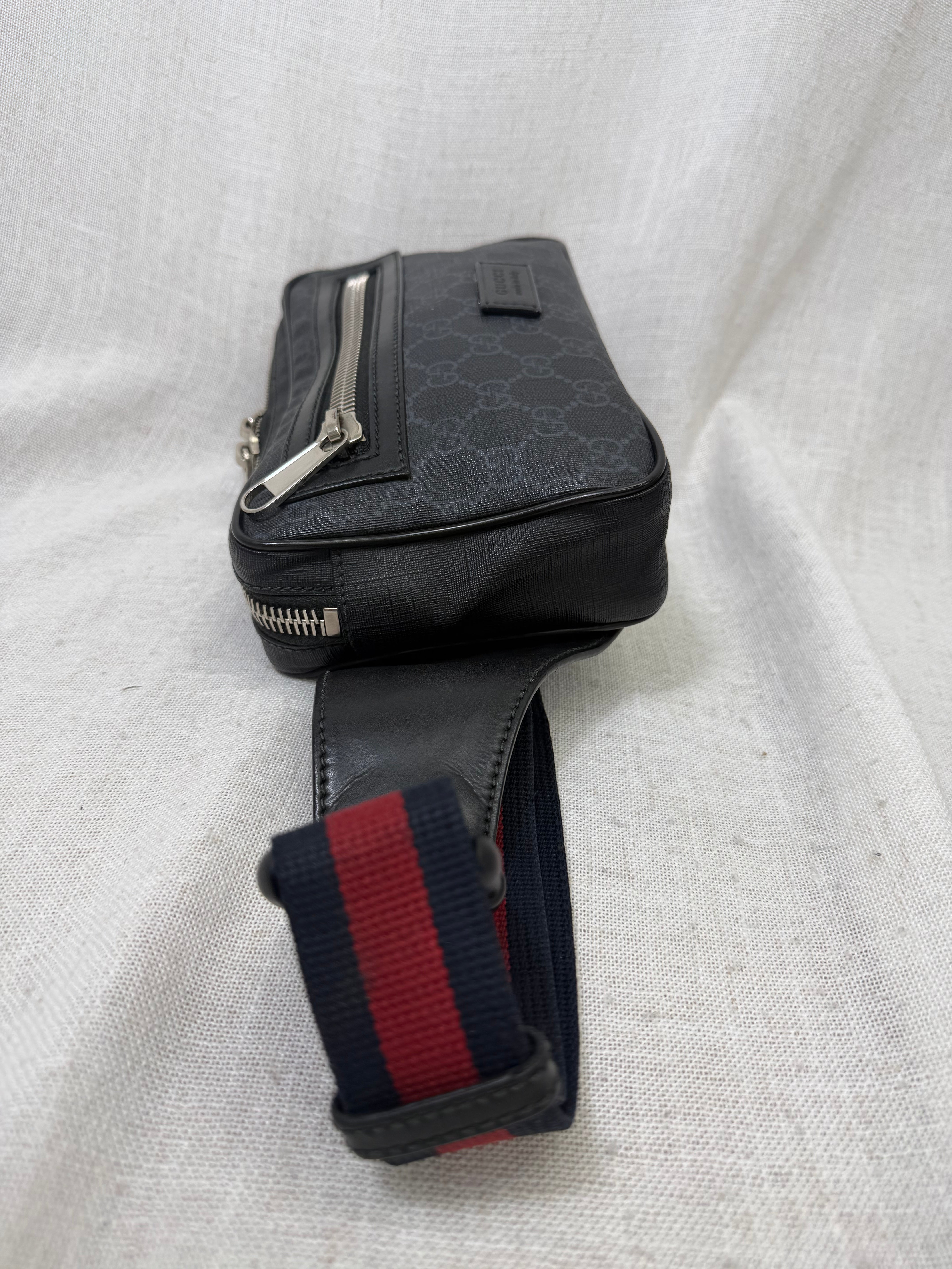 Gucci Black GG Supreme Belt Bag