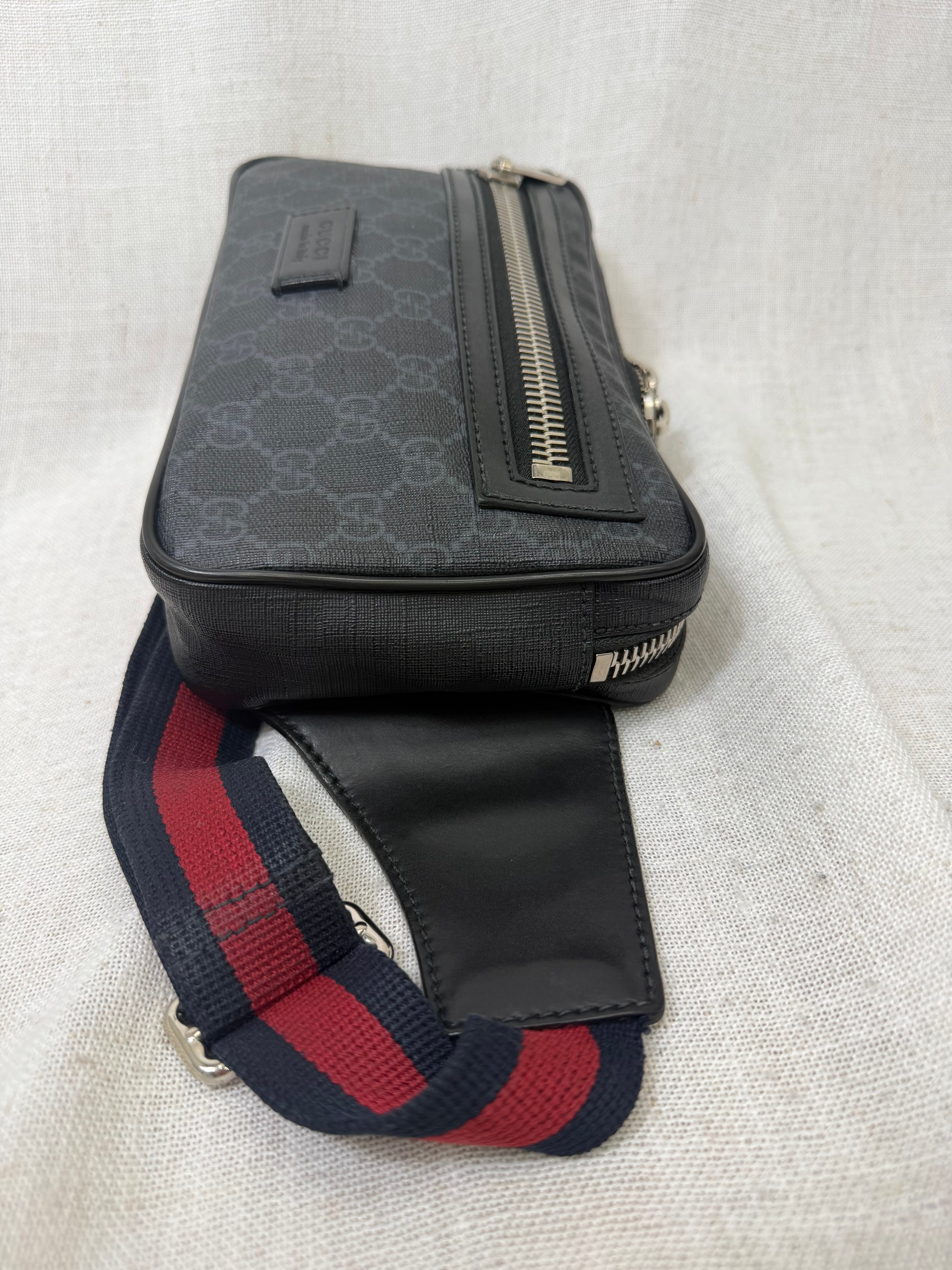 Gucci Black GG Supreme Belt Bag