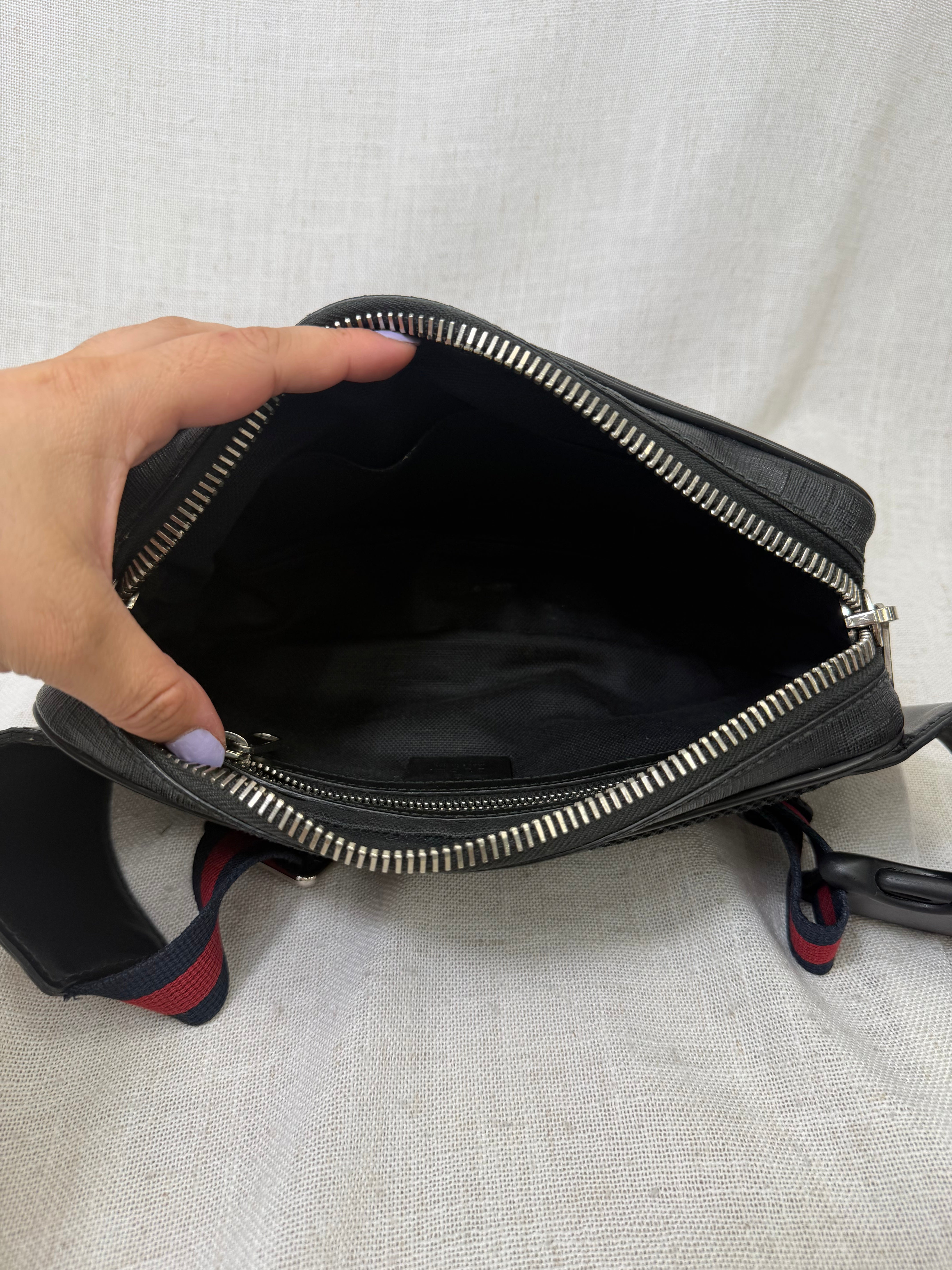 Gucci Black GG Supreme Belt Bag