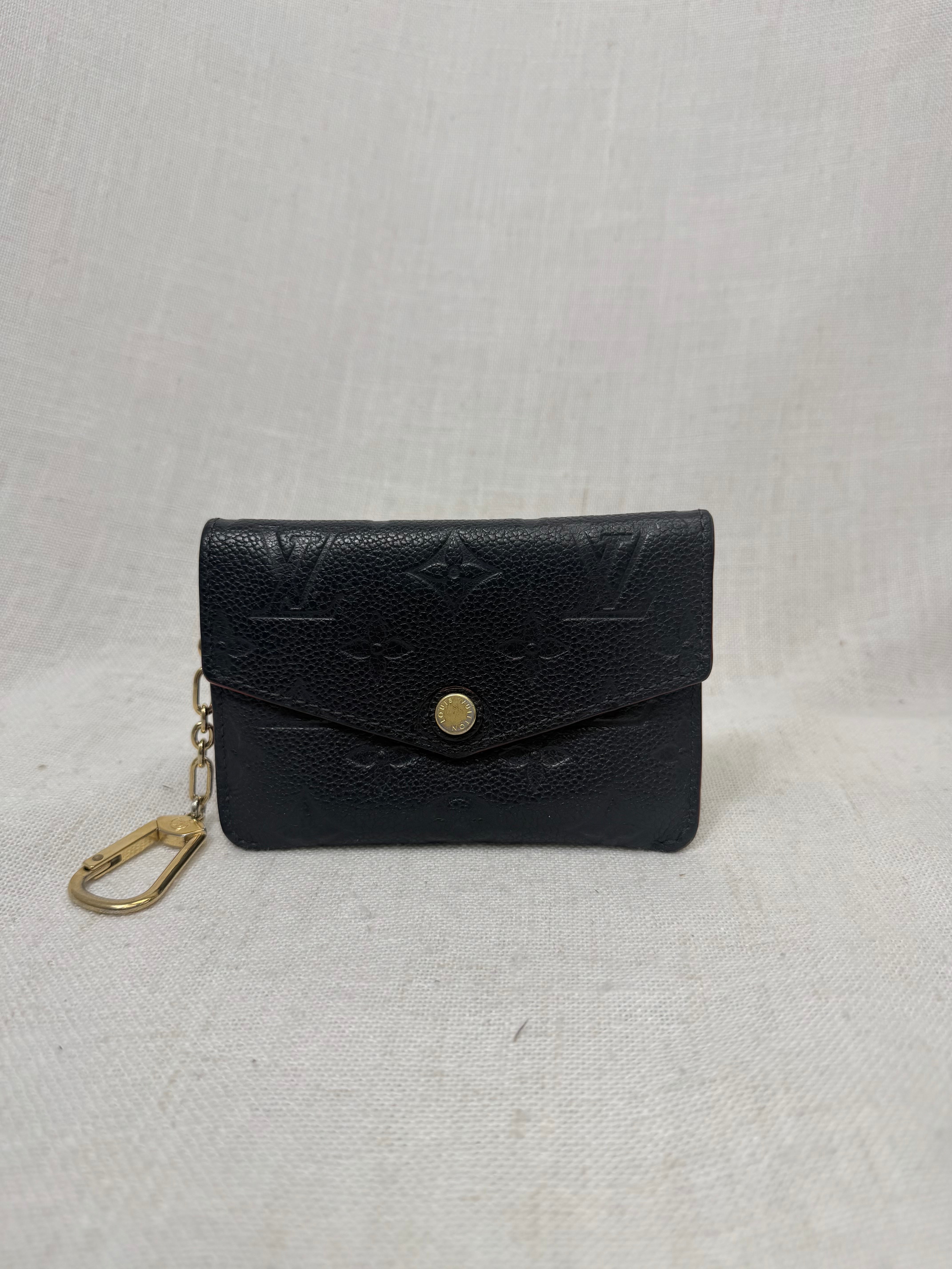Louis Vuitton Navy Blue Empreinte Leather Key Pouch