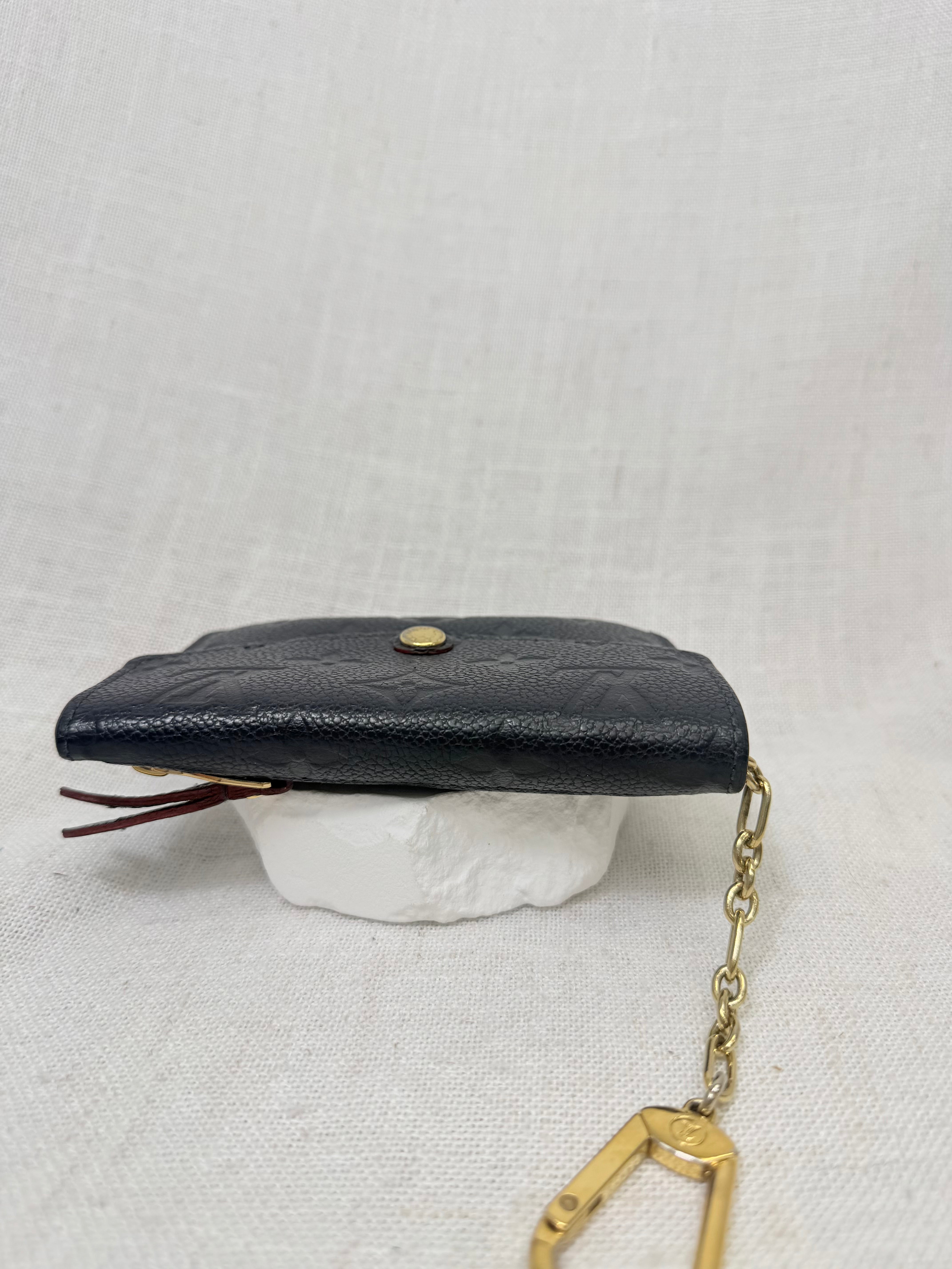 Louis Vuitton Navy Blue Empreinte Leather Key Pouch