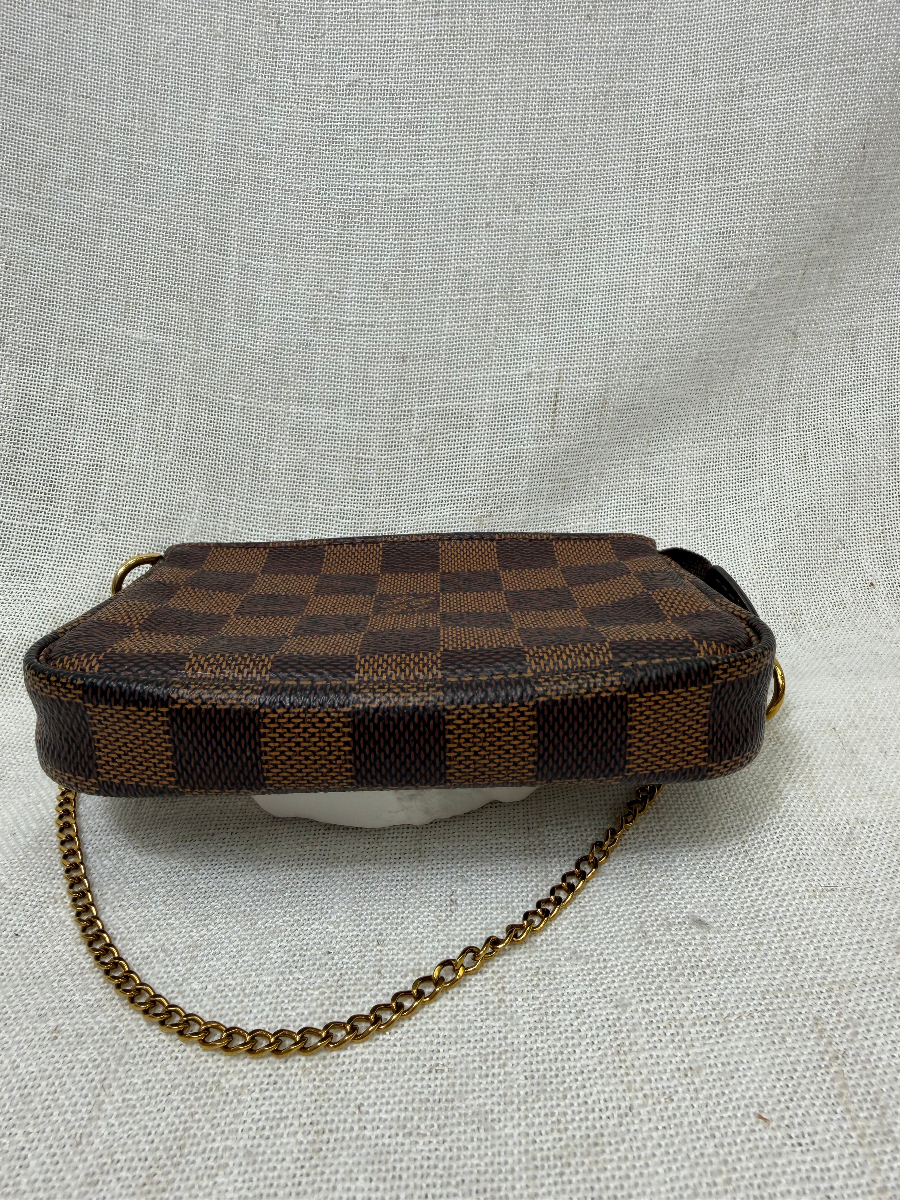 Louis Vuitton Damier Ebene Mini Chain Pochette