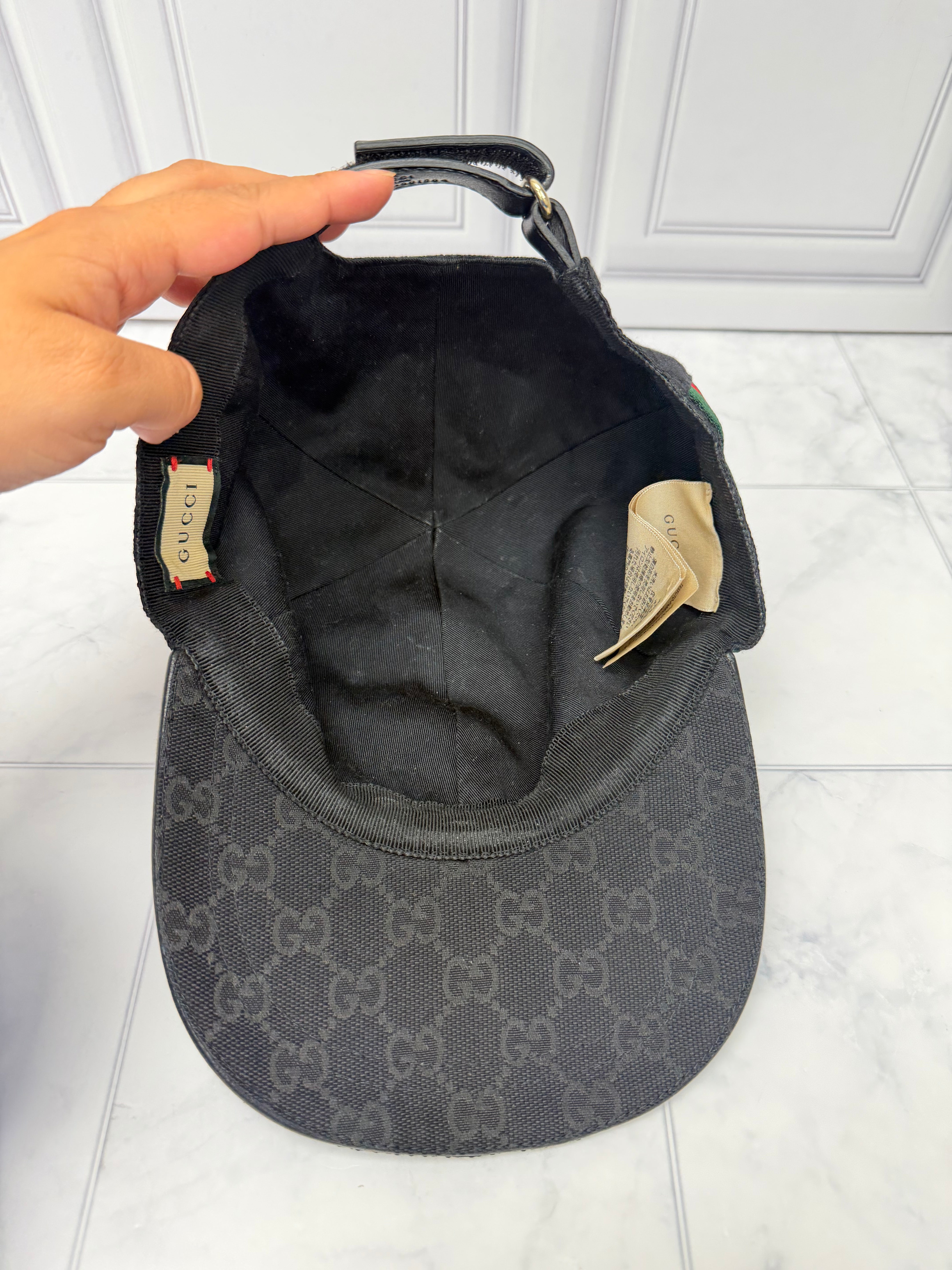 Gucci Black GG Canvas Baseball Cap
