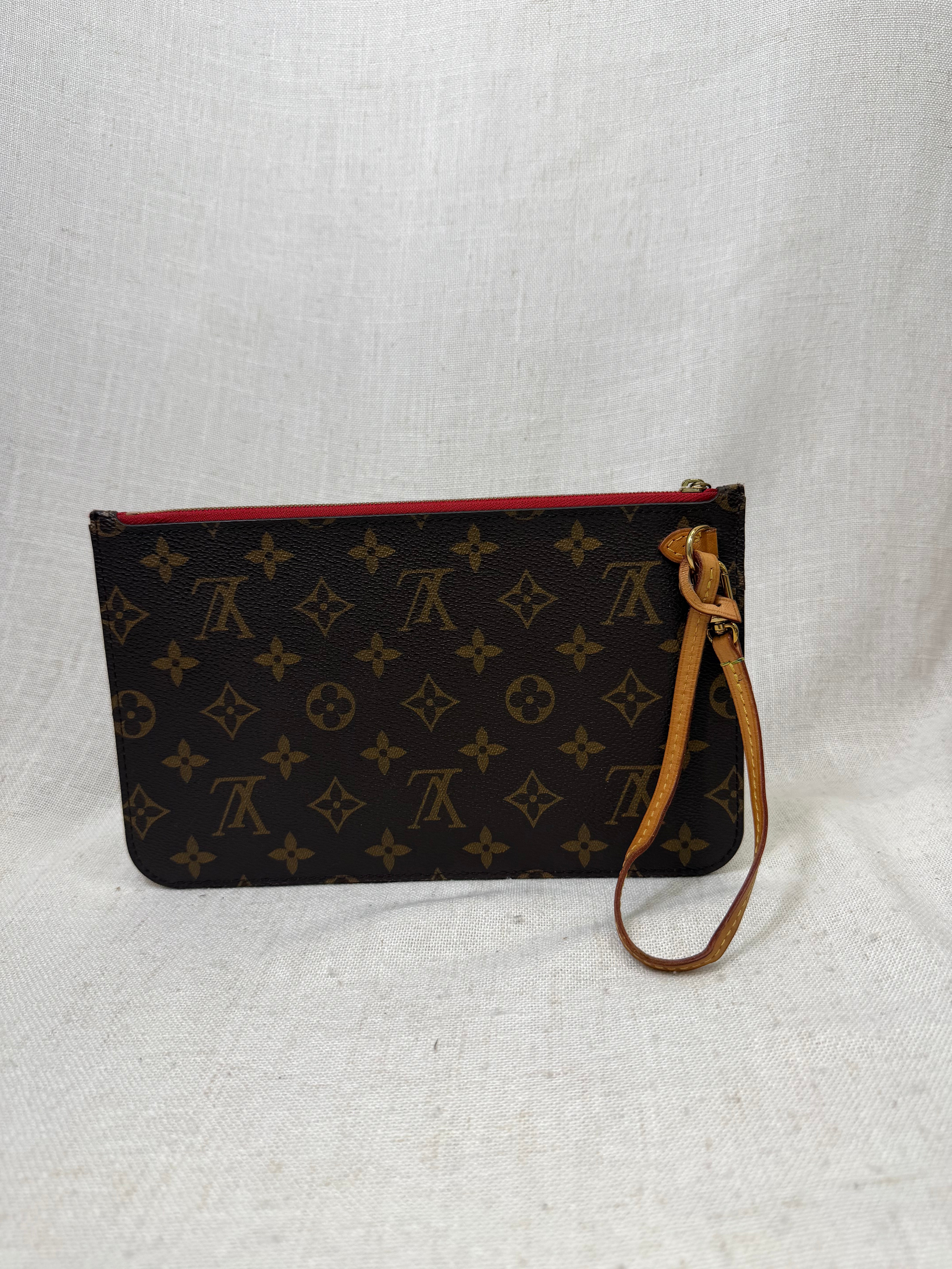 Louis Vuitton Monogram & Red Neverfull GM Pochette