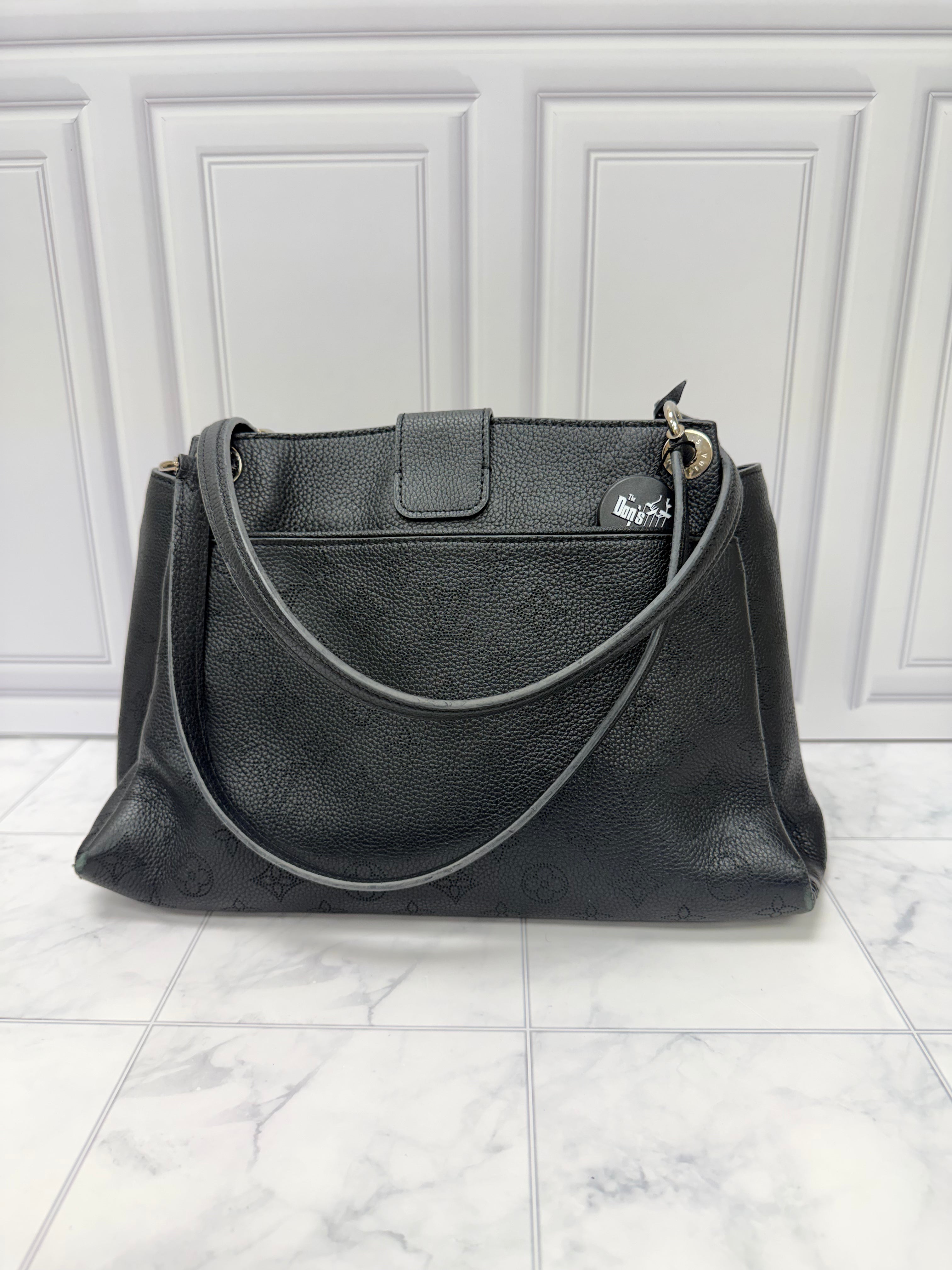 Louis Vuitton Monogram Black Mahina Leather Sevres Bag