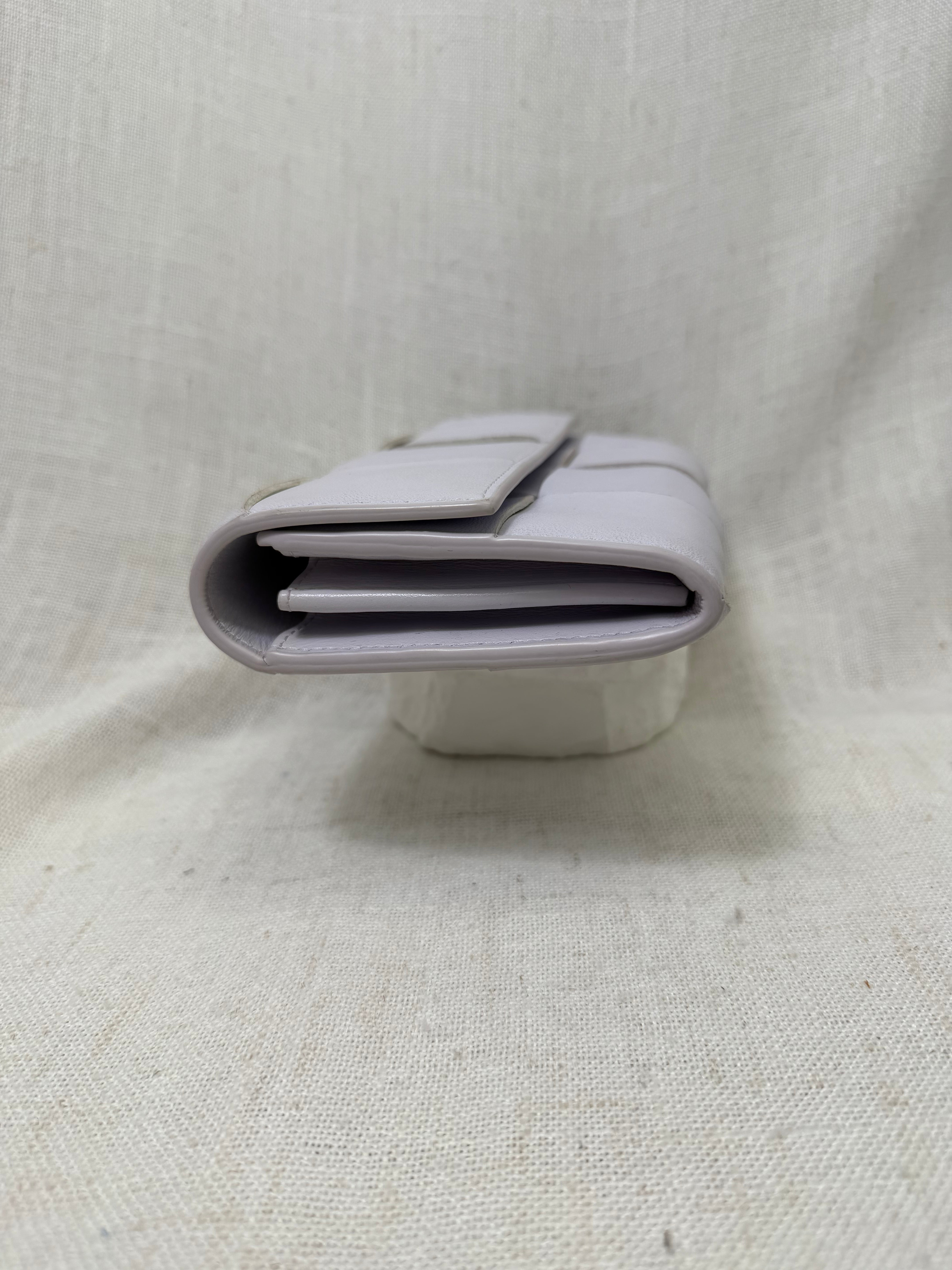 Bottega Veneta Lavender Leather Cassette Flap Wallet