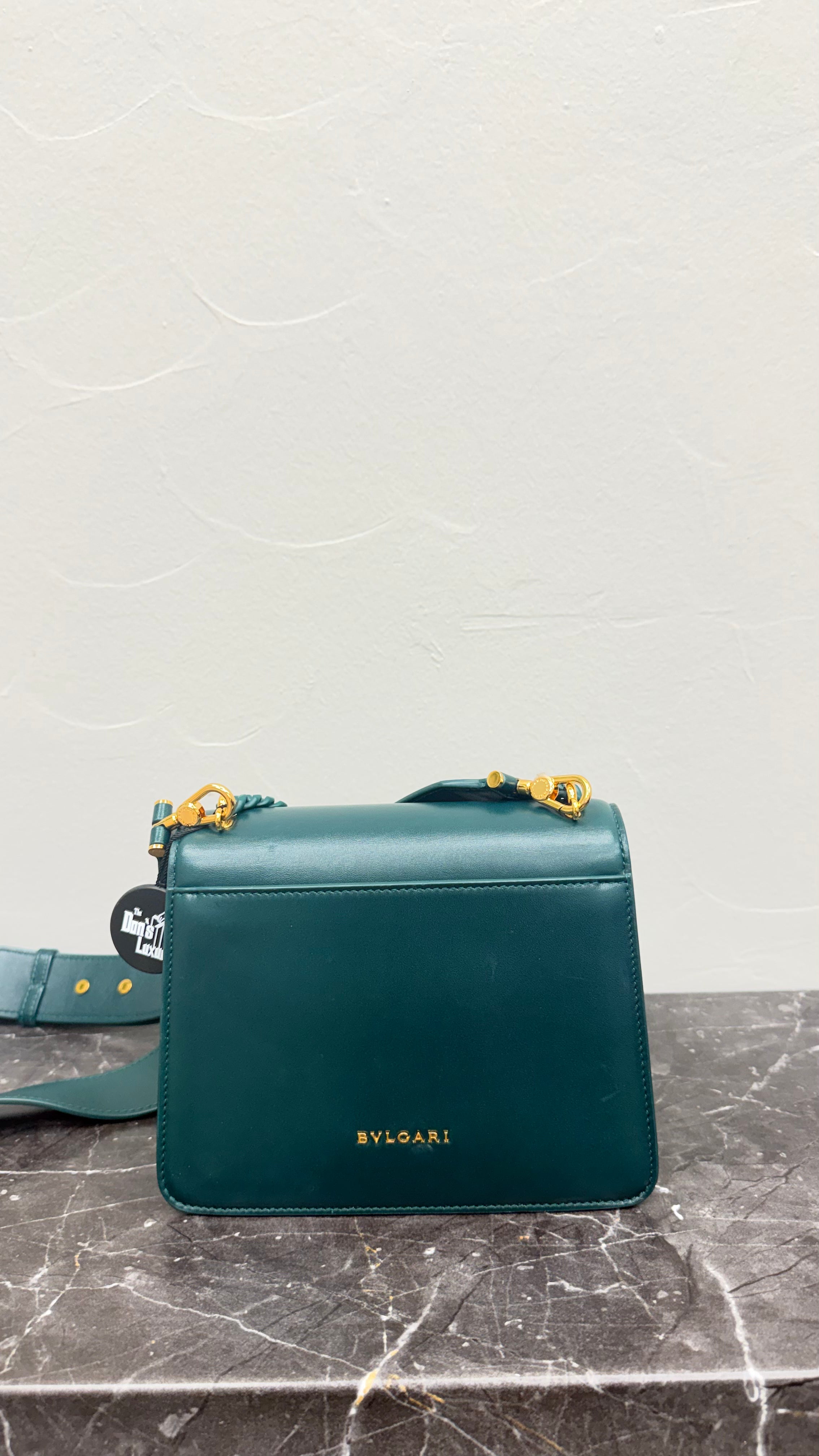 Bvlgari Emerald Green Leather Serpenti Forever maxi Chain Bag