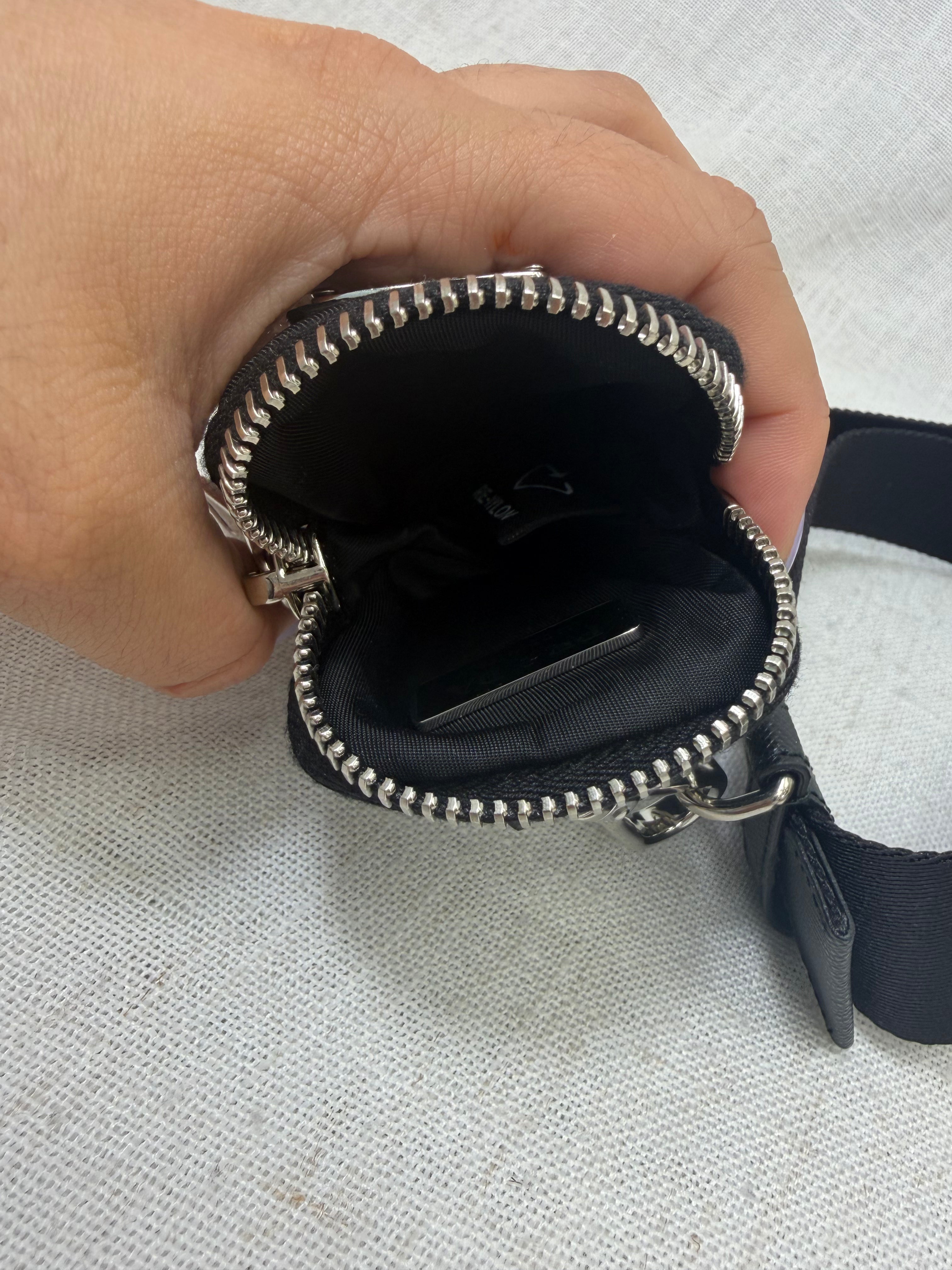 LIKE NEW - Prada Black Nylon With Re edition Pouch Belt