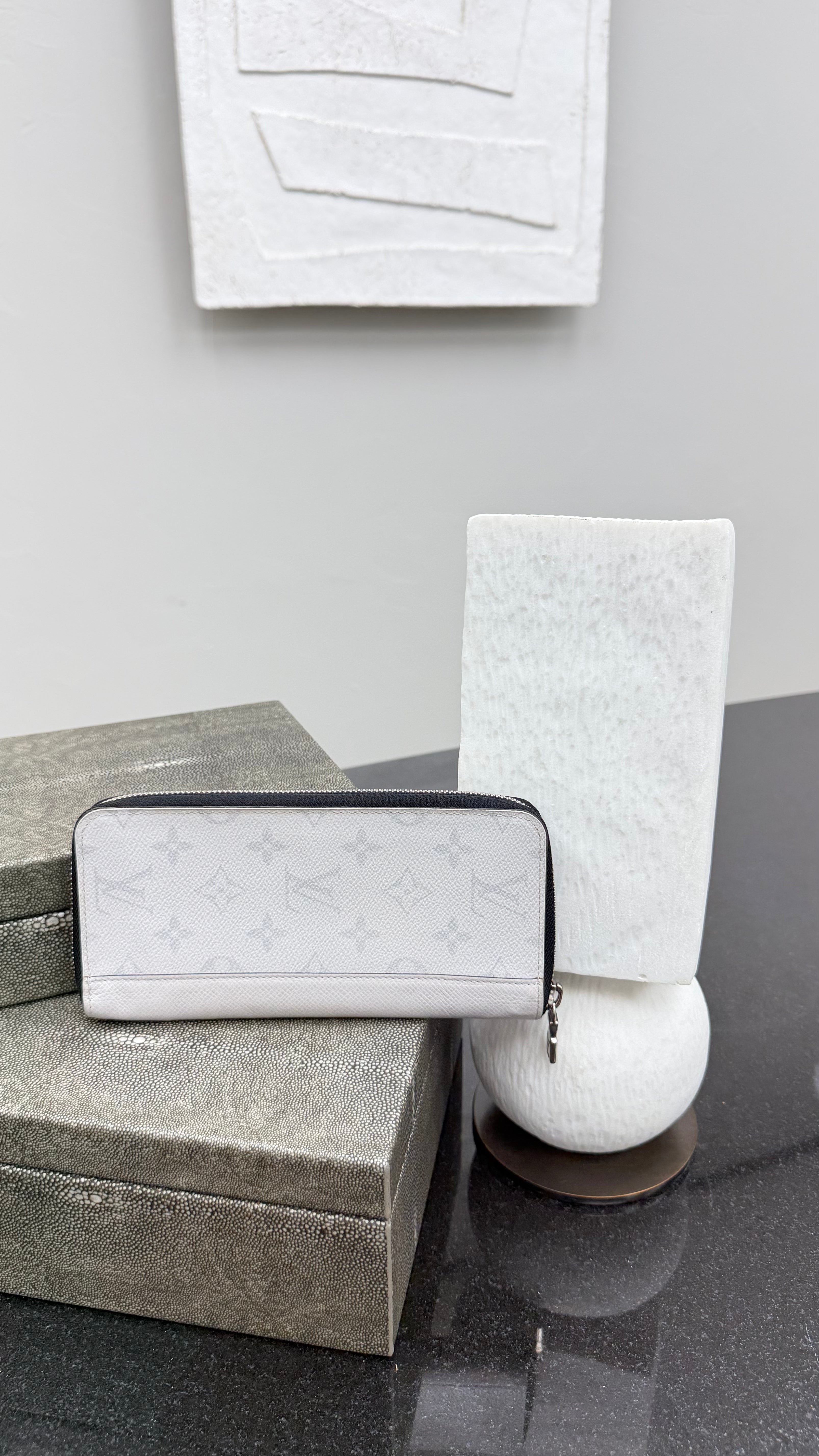 Louis Vuitton Antarctic Taigarama Zippy Organizer Wallet