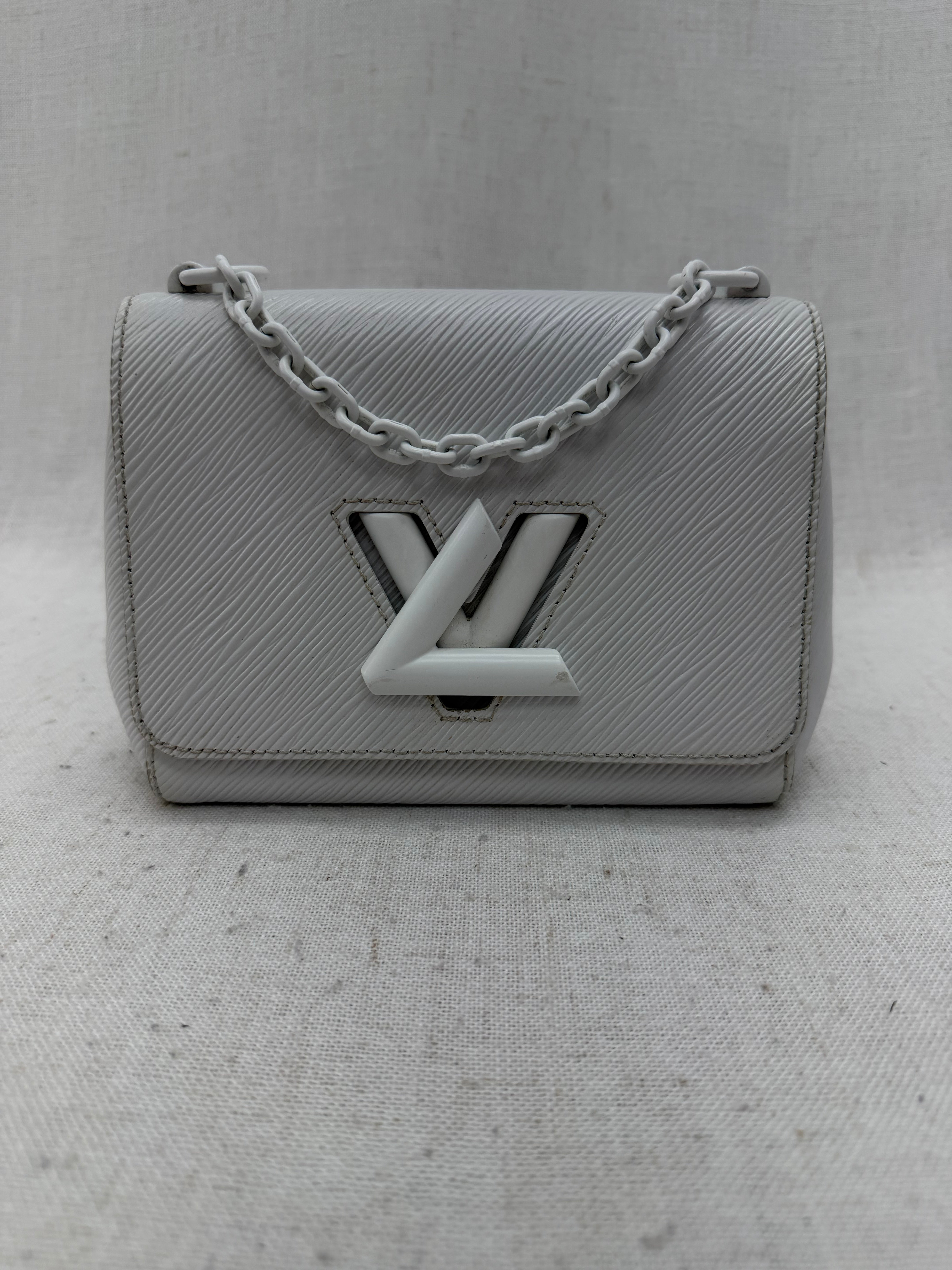 Louis Vuitton White Epi Leather Twist PM Bag