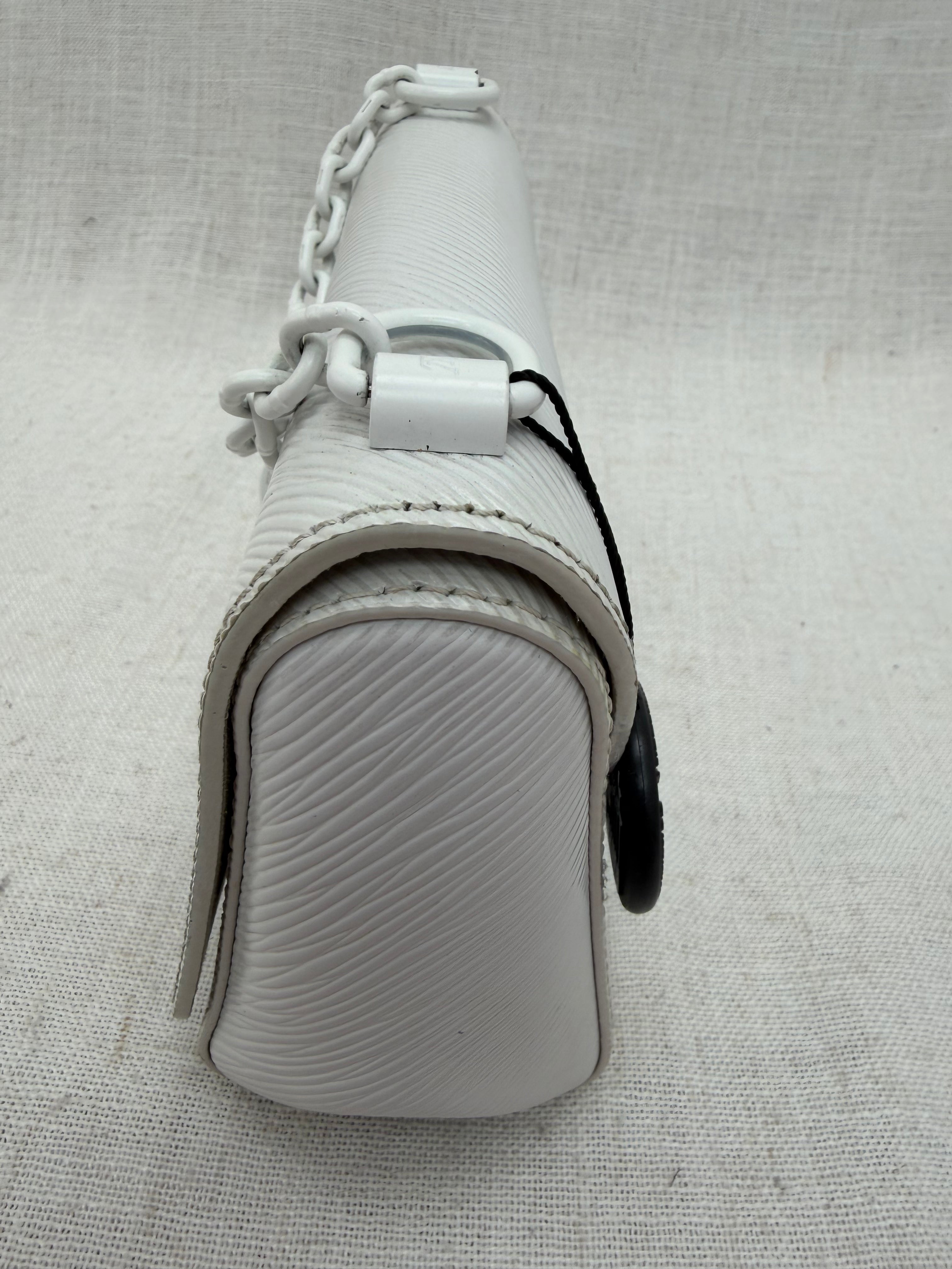 Louis Vuitton White Epi Leather Twist PM Bag