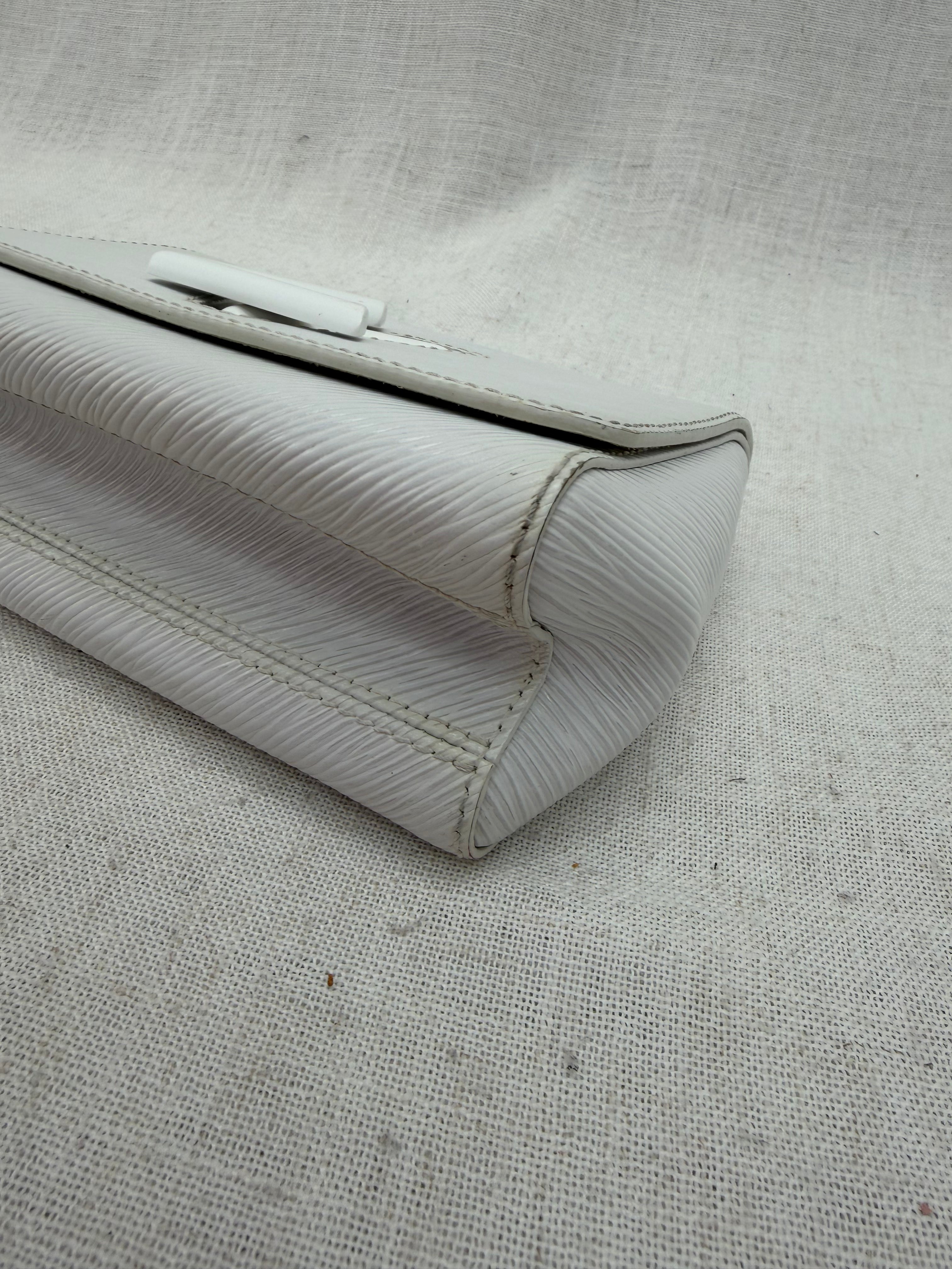 Louis Vuitton White Epi Leather Twist PM Bag
