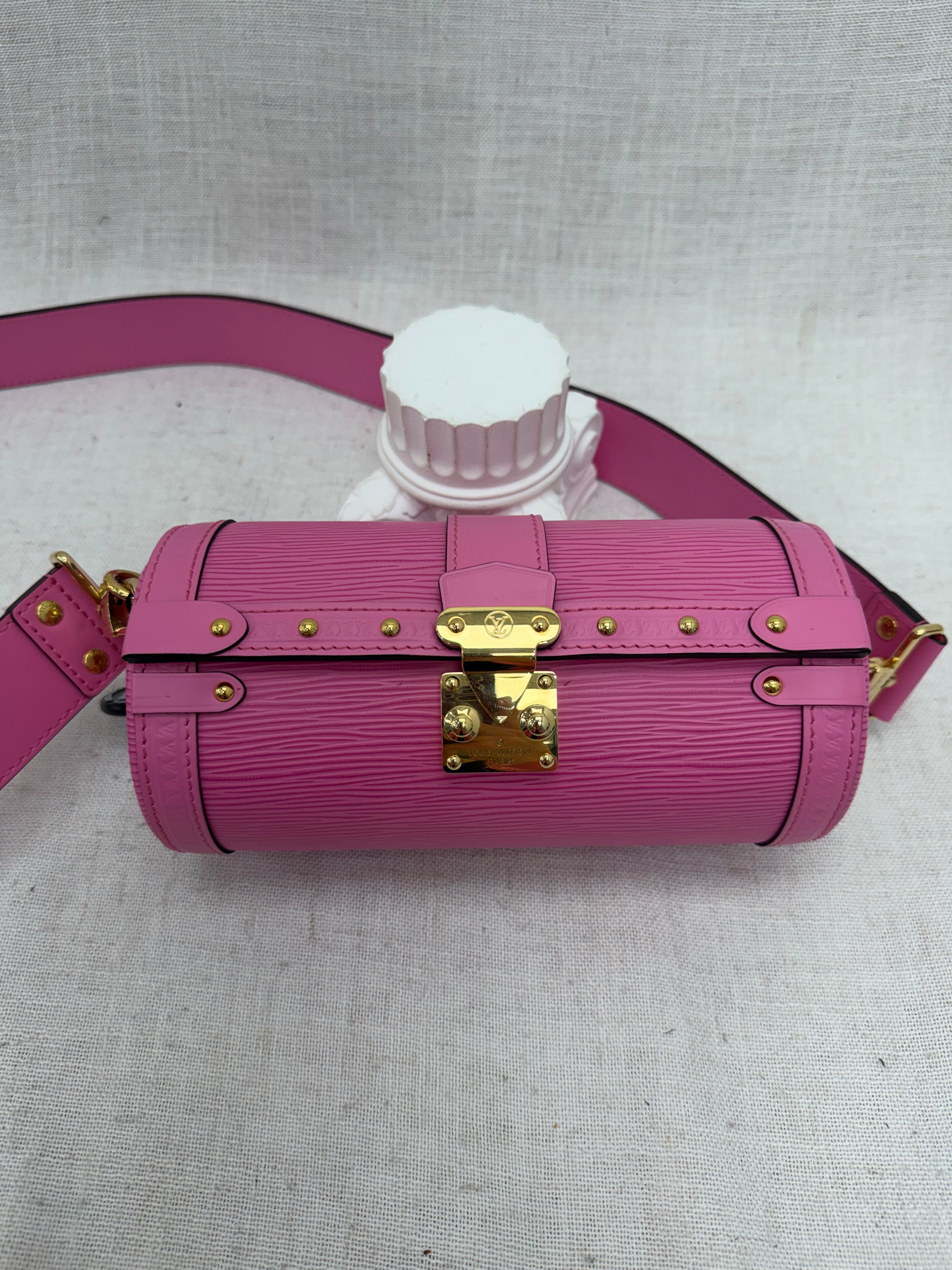LIKE NEW- Louis Vuitton Bubblegum Epi Leather Papillon Trunk Crossbody