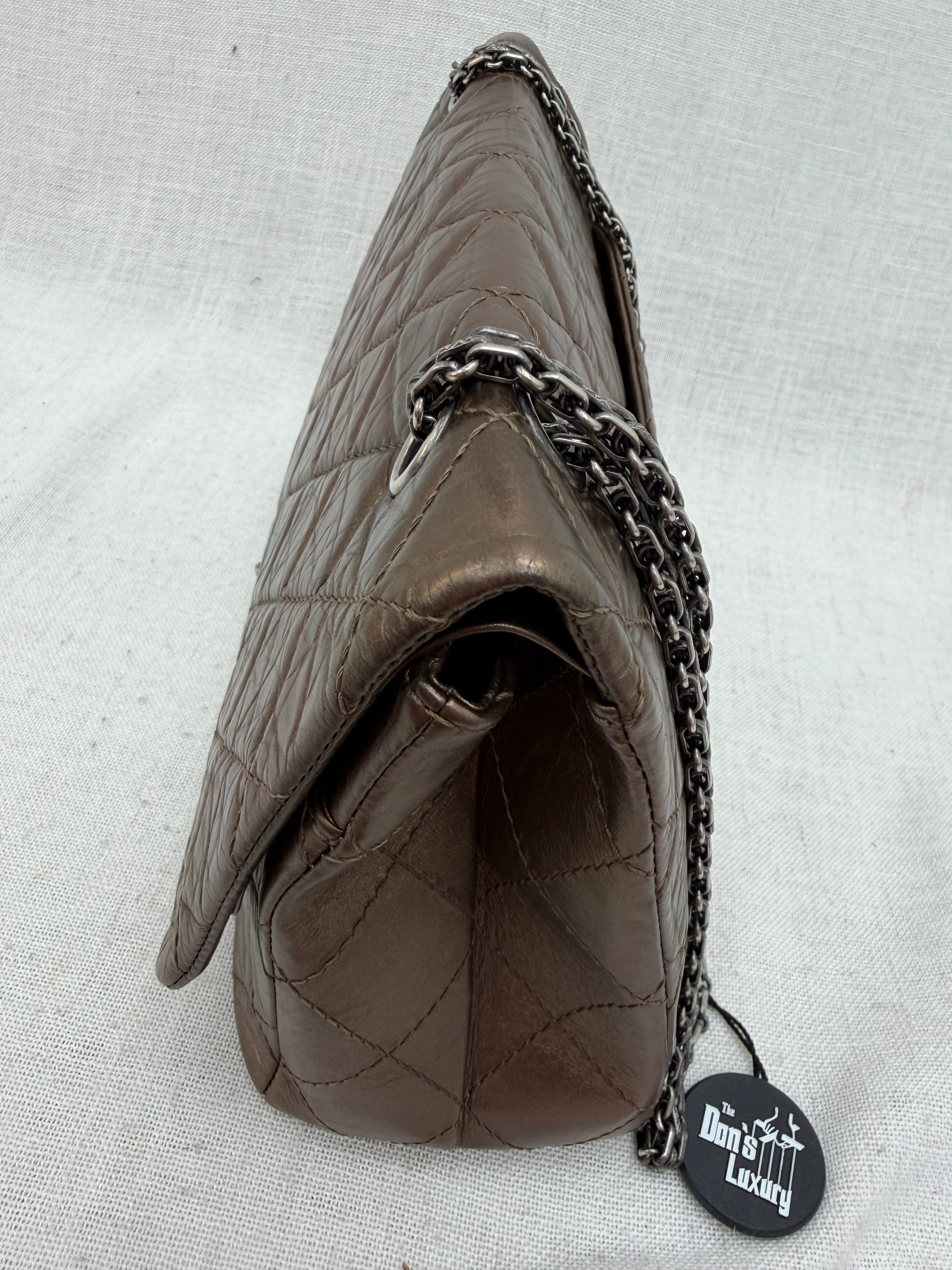 Chanel Bronze Metallic Calfskin Quilted Reissue 2.27 Double Flap Bag