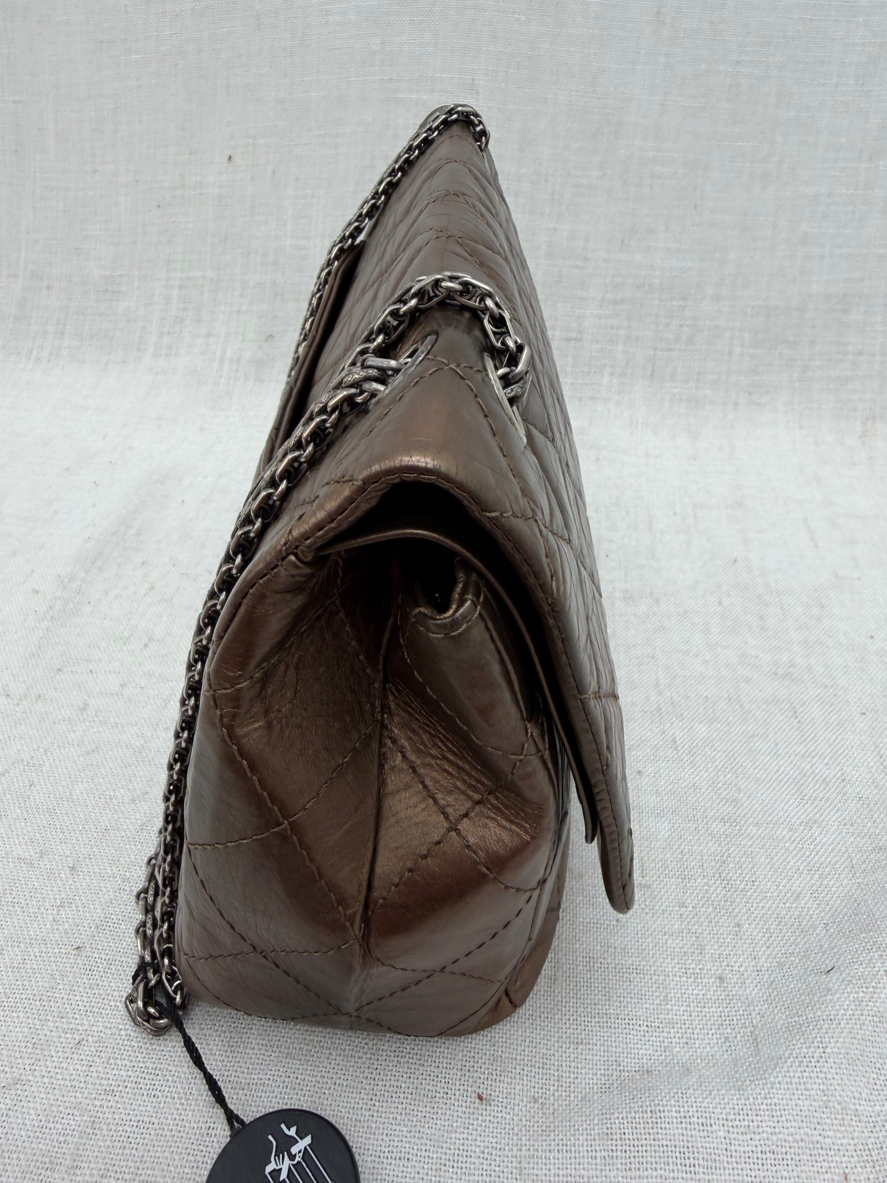 Chanel Bronze Metallic Calfskin Quilted Reissue 2.27 Double Flap Bag