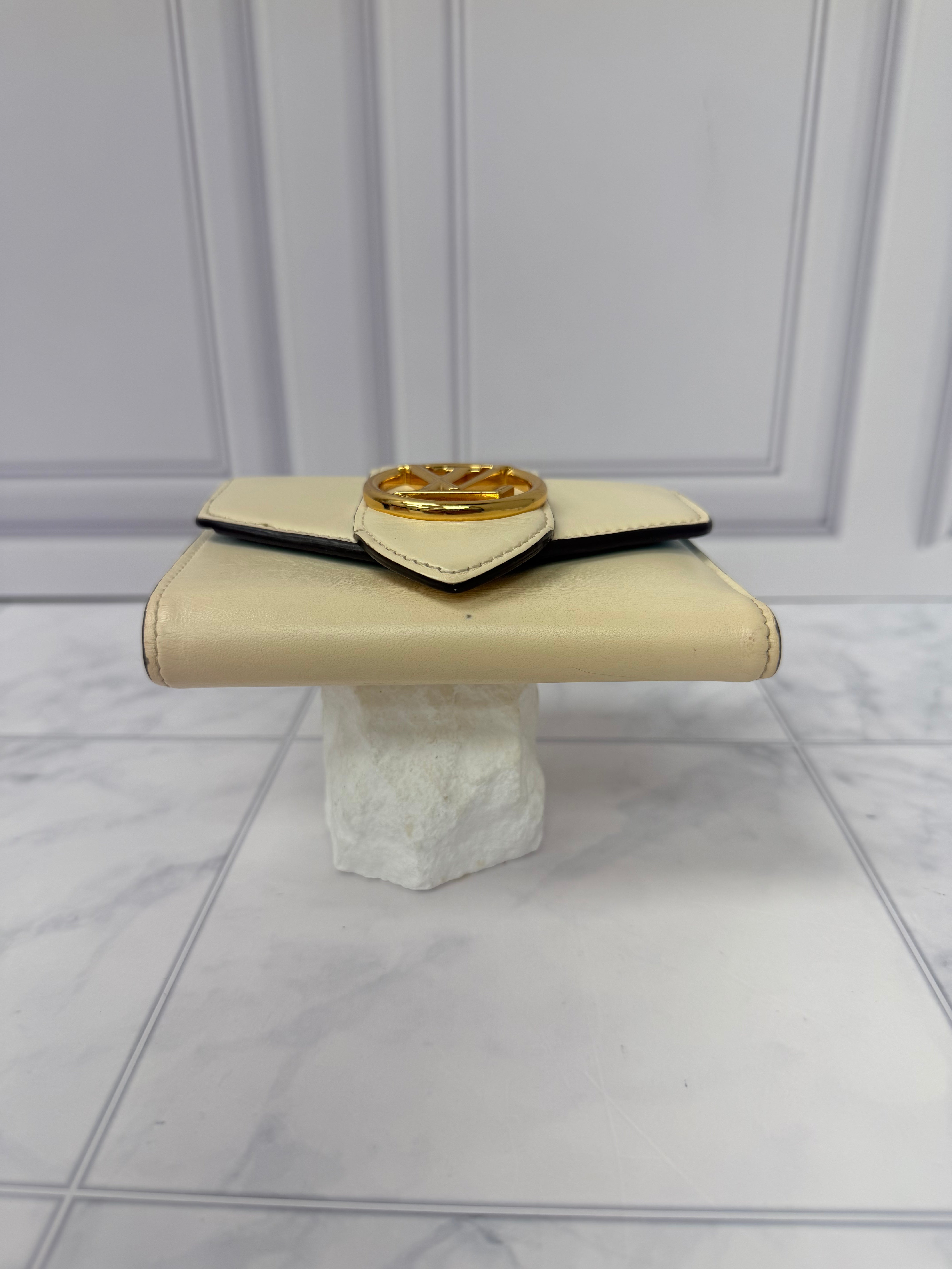 Louis Vuitton Monogram Ivory Leather Compact Wallet