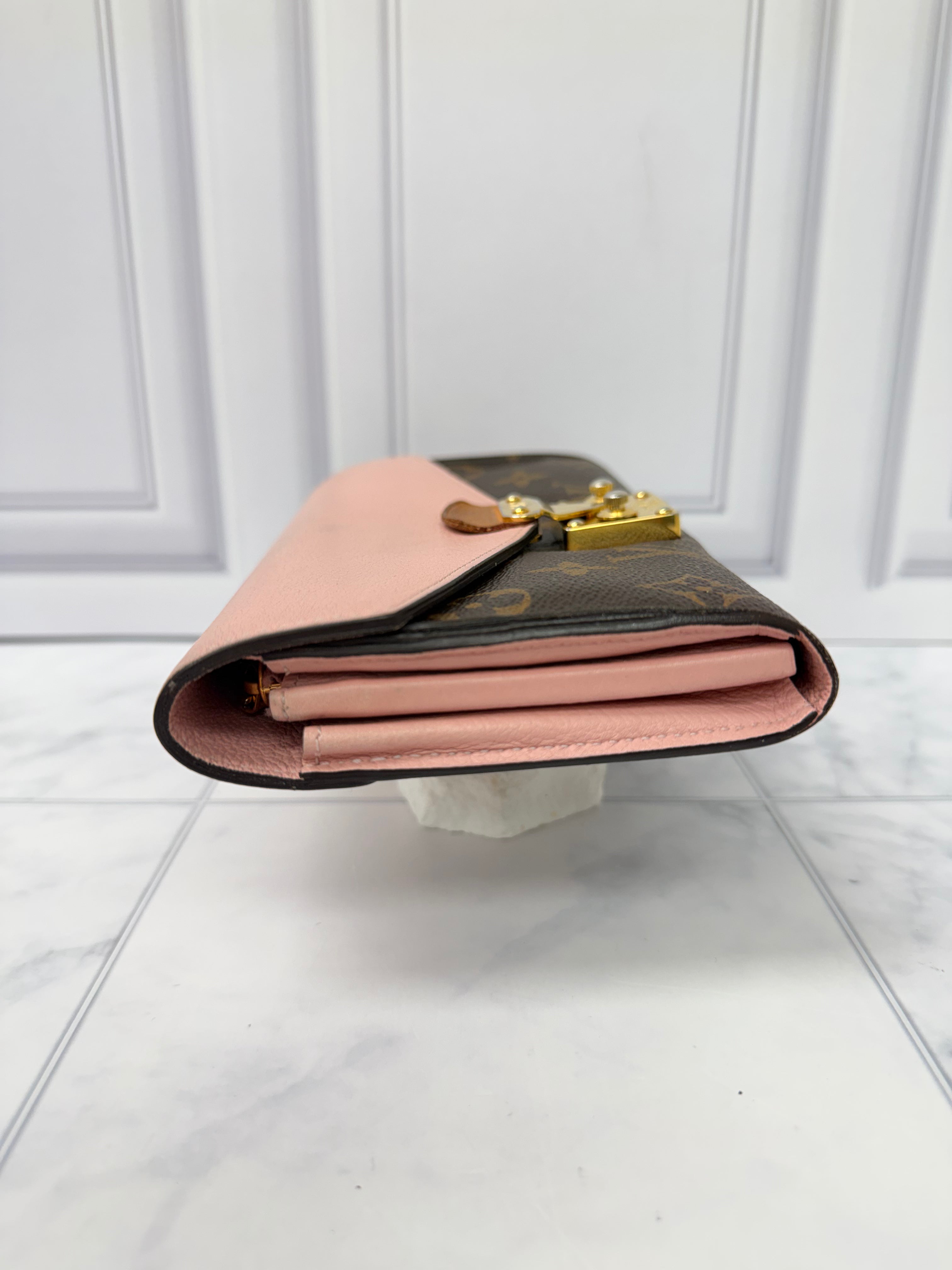 Louis Vuitton Monogram Pink Leather Pallas Wallet