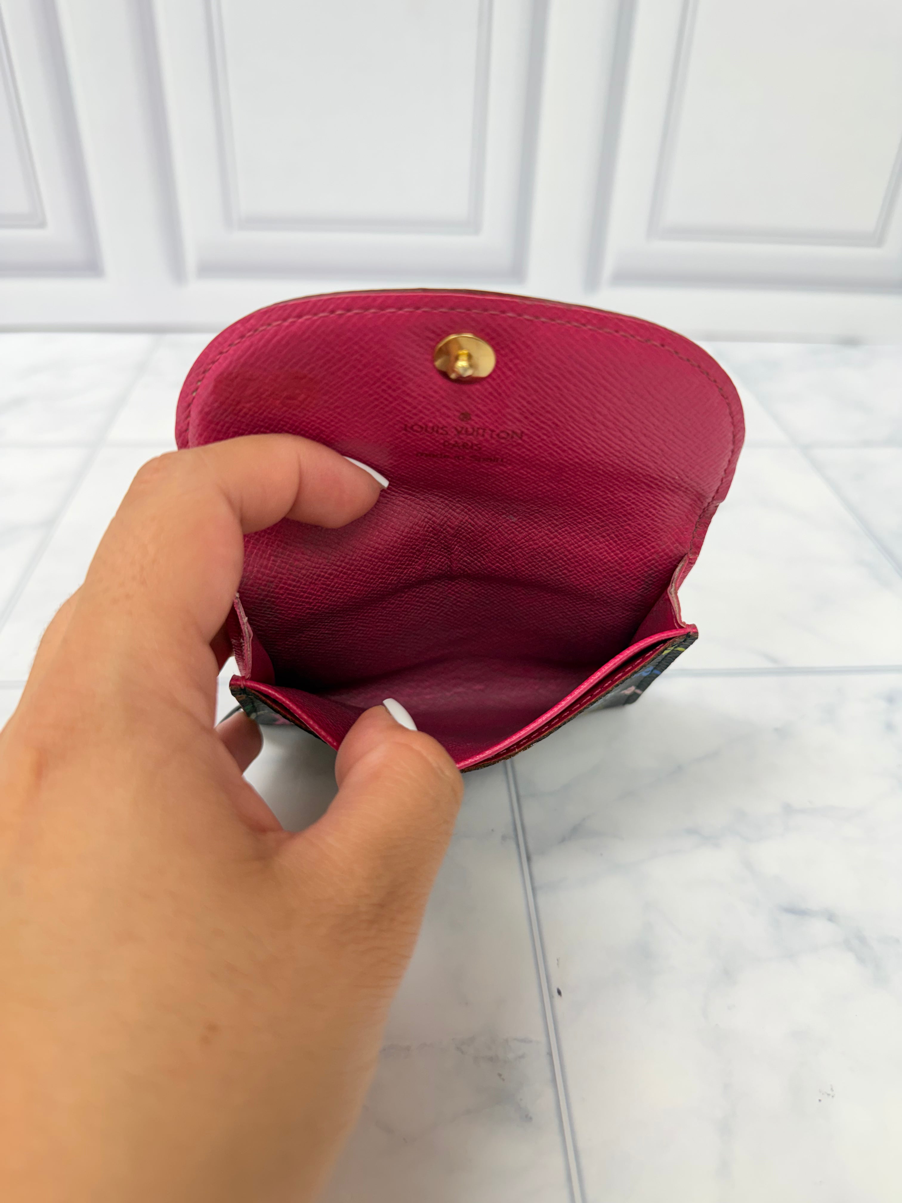 Louis Vuitton Black Multicolor Monogram Card Holder