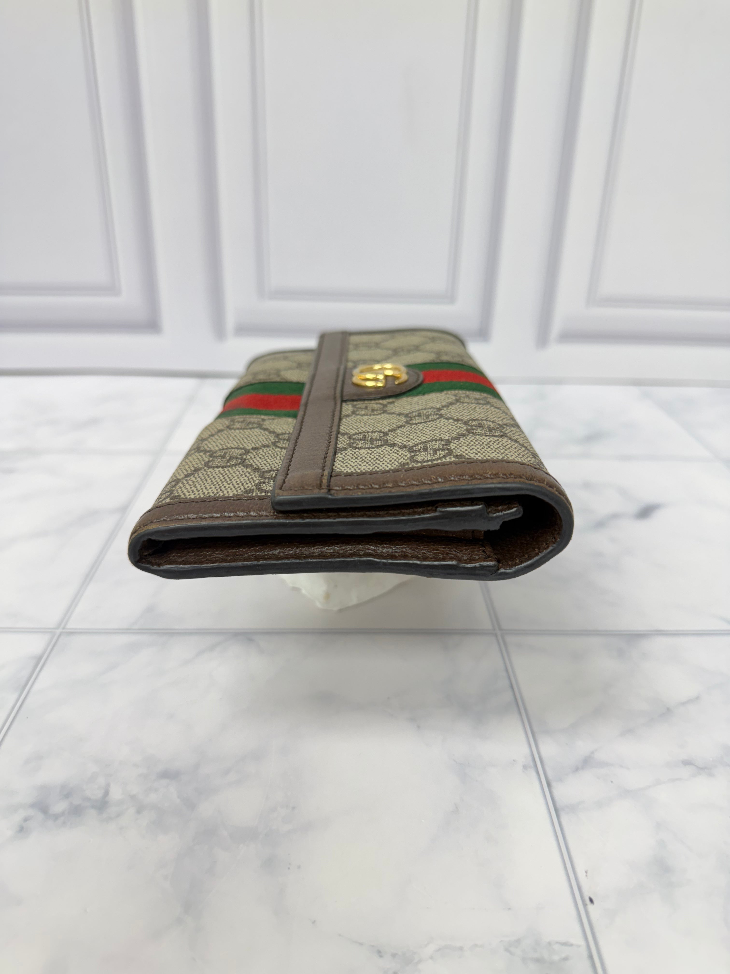 Gucci GG Supreme Ophidia Flap Wallet