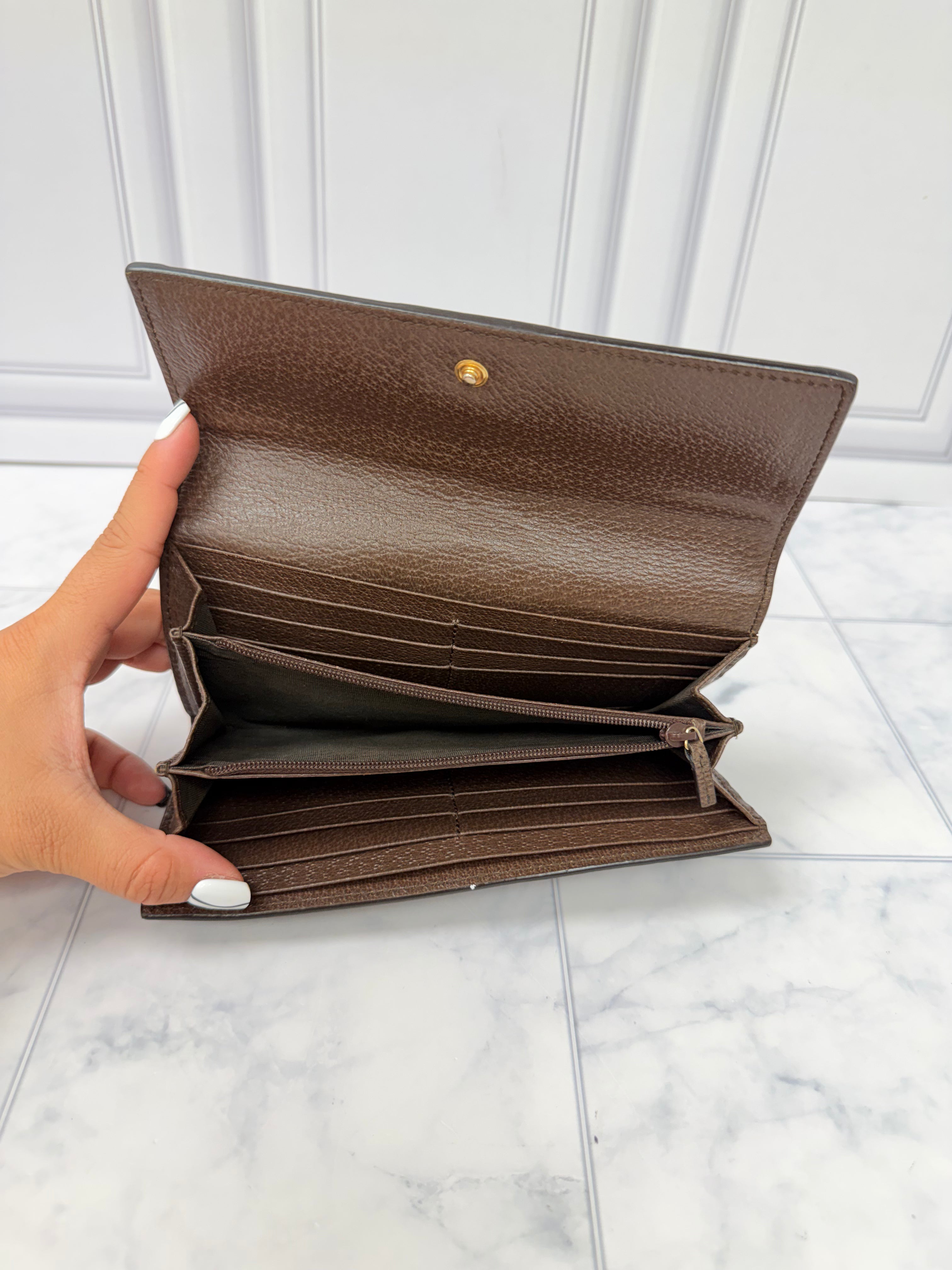 Gucci GG Supreme Ophidia Flap Wallet