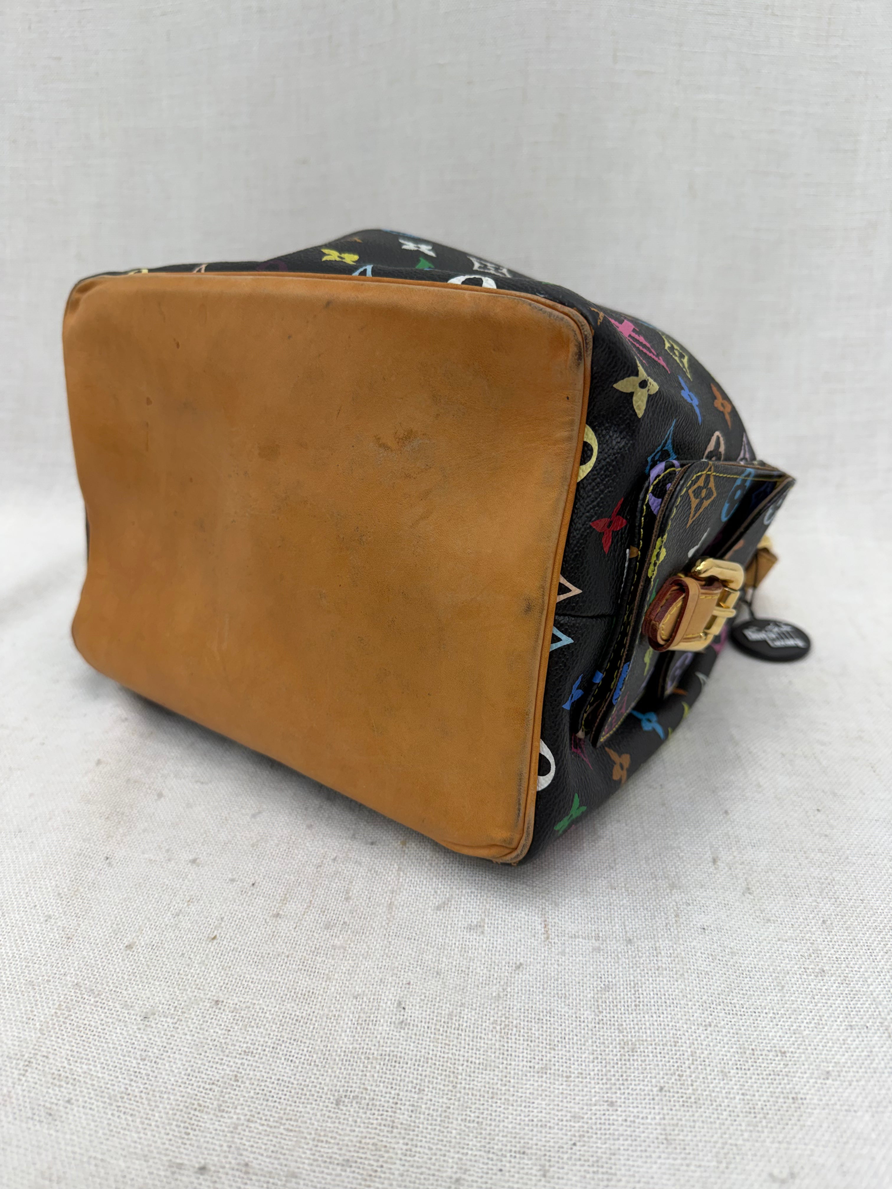 Louis Vuitton Black Multicolor Monogram Petit Noe Bucket Bag