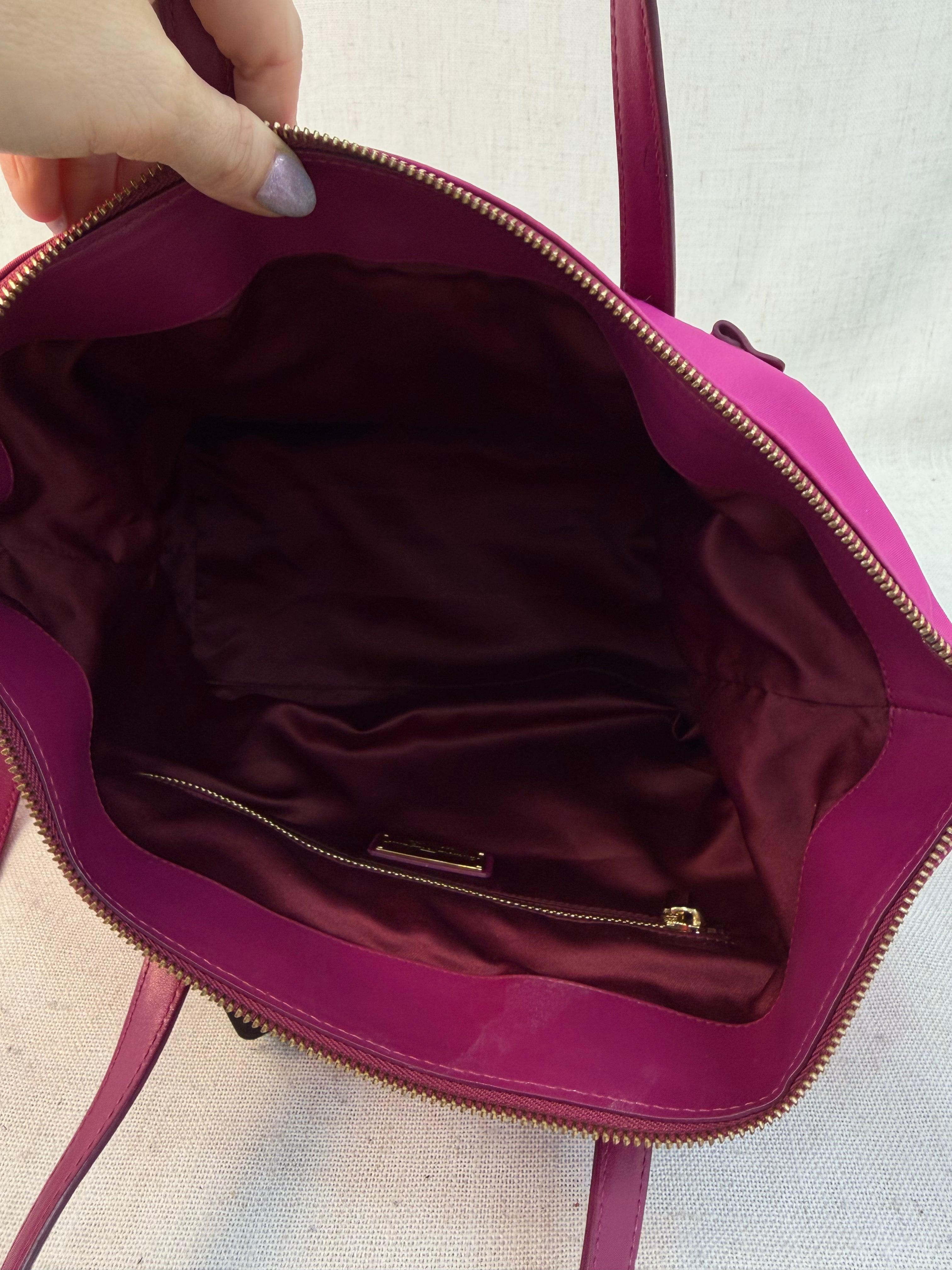 Salvatore Ferragamo Pink Nylon Two Way Tote Bag