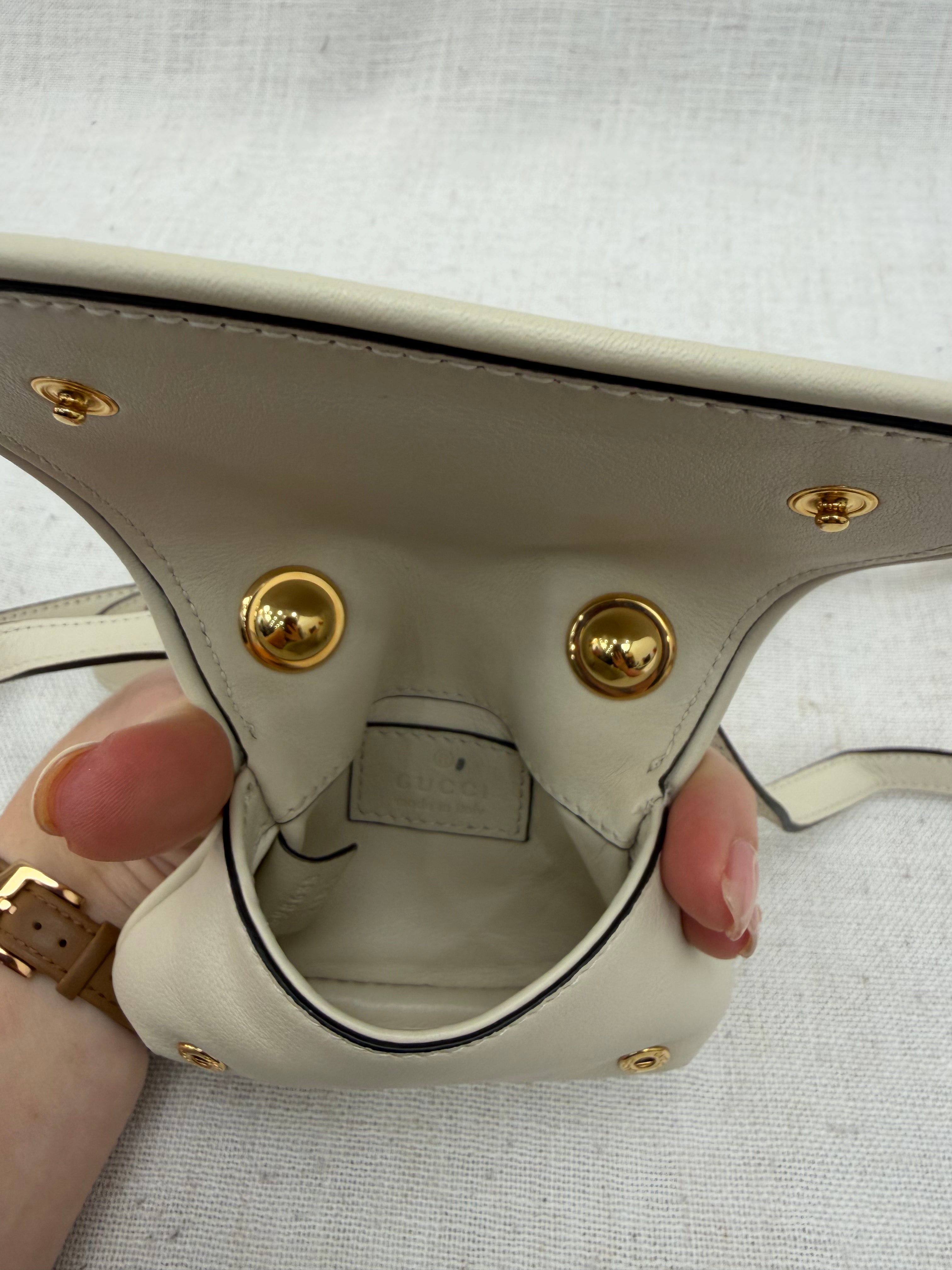 Gucci Beige Leather Blondie Mini Crossbody