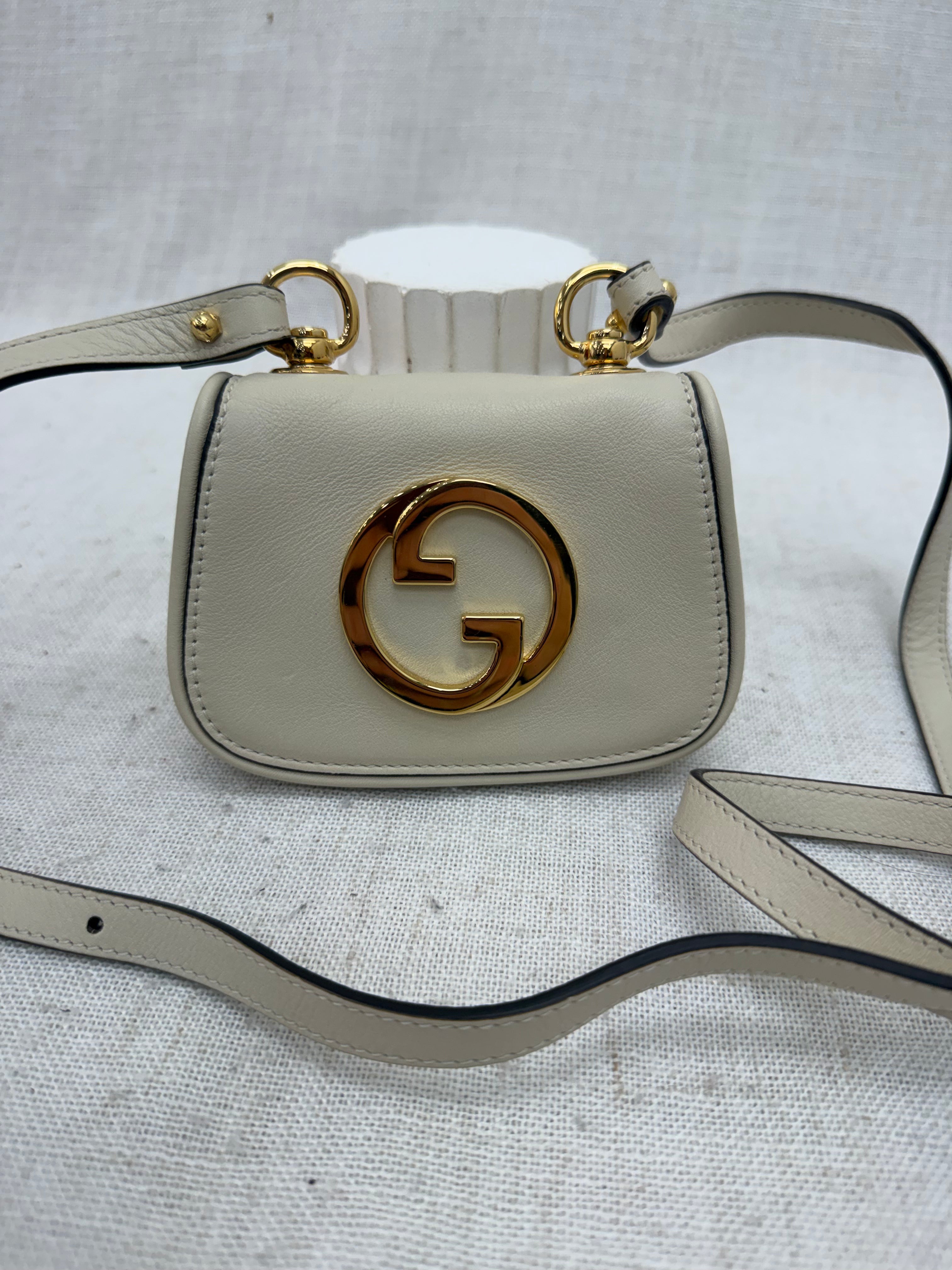 Gucci Beige Leather Blondie Mini Crossbody