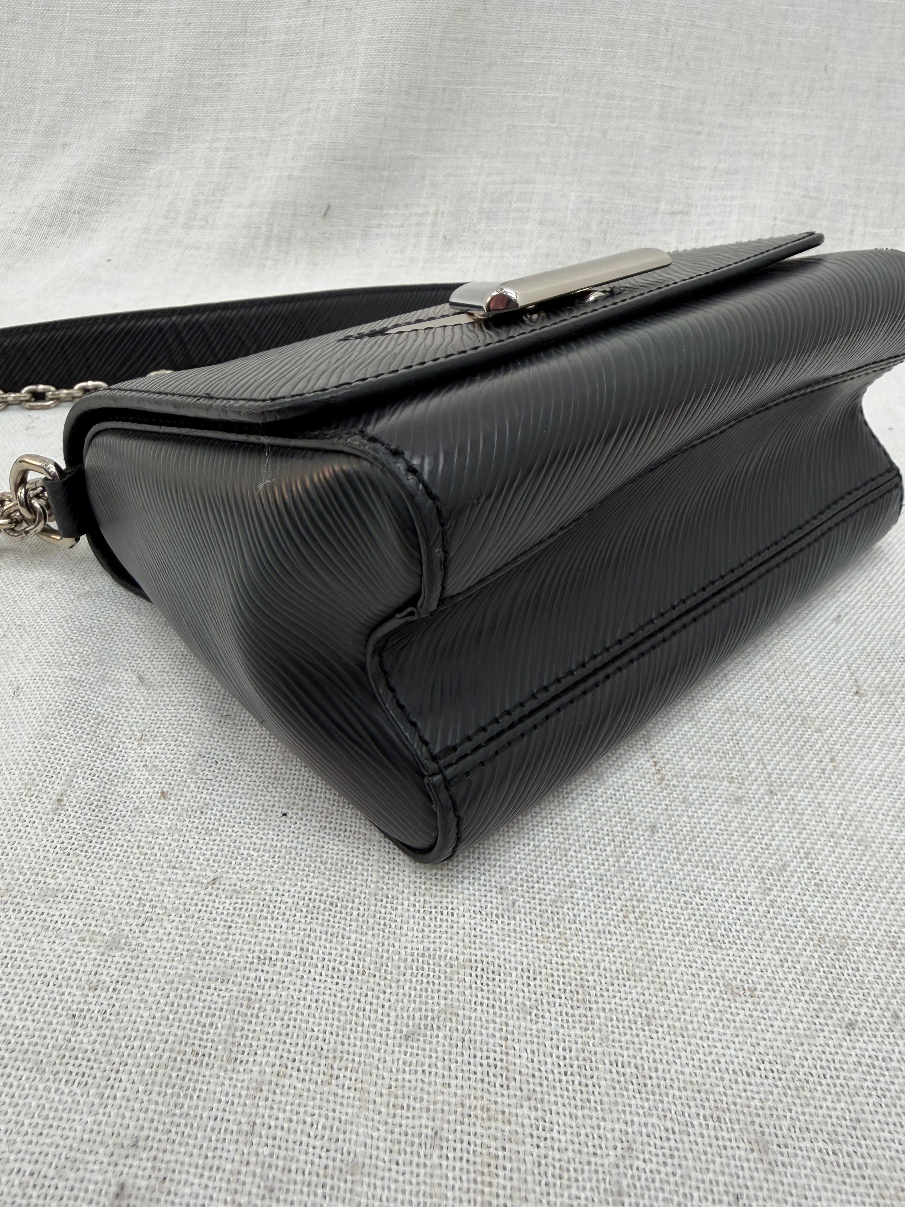 Louis Vuitton Black Epi Twist PM Chain Bag