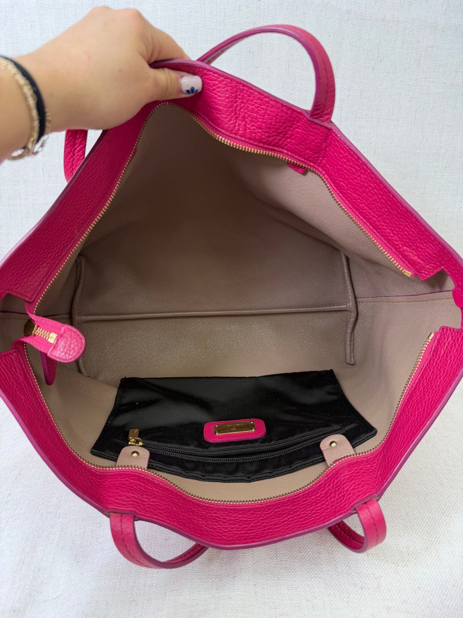 Ferragamo Pink Pebbled Leather Shoulder Bag