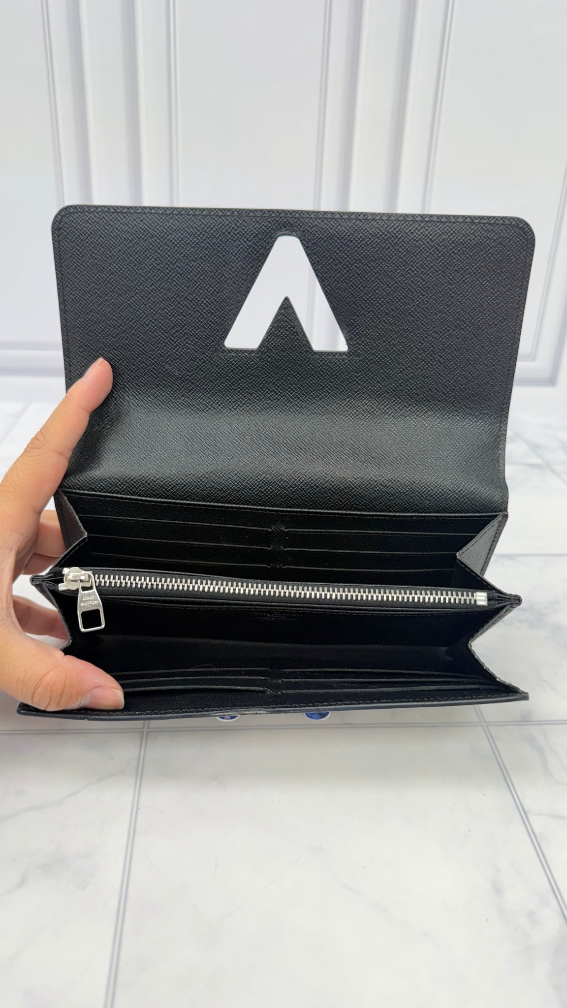 Louis Vuitton Black And White Multicolor Epi Leather Azteque Twist Wallet