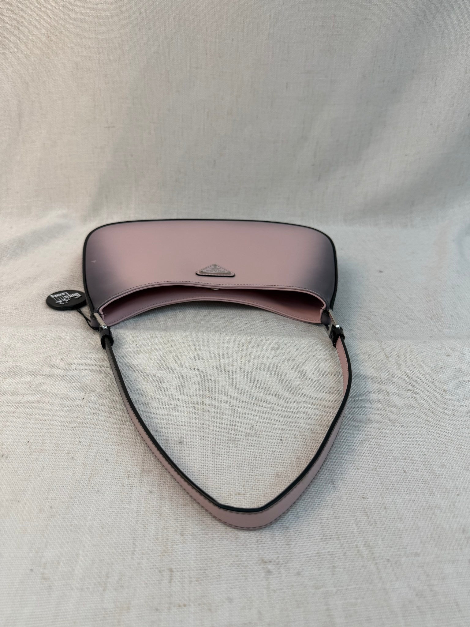 Prada Pink Ombre Patent Leather Cleo Shoulder Bag