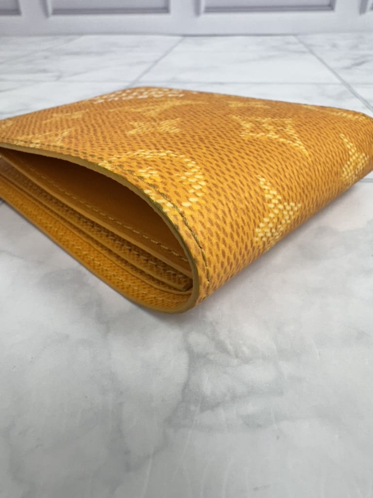 Louis Vuitton Yellow Monogram Heritage Coated Canvas Compact Wallet