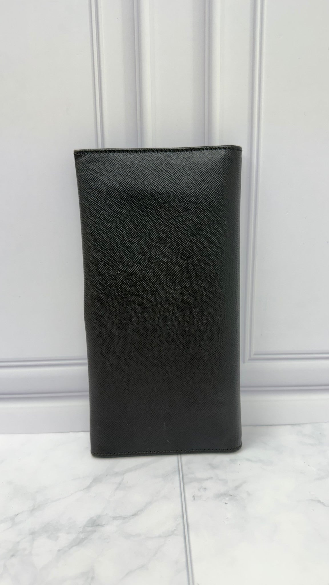 Salvatore Ferragamo Brown Saffiano Leather Long Wallet