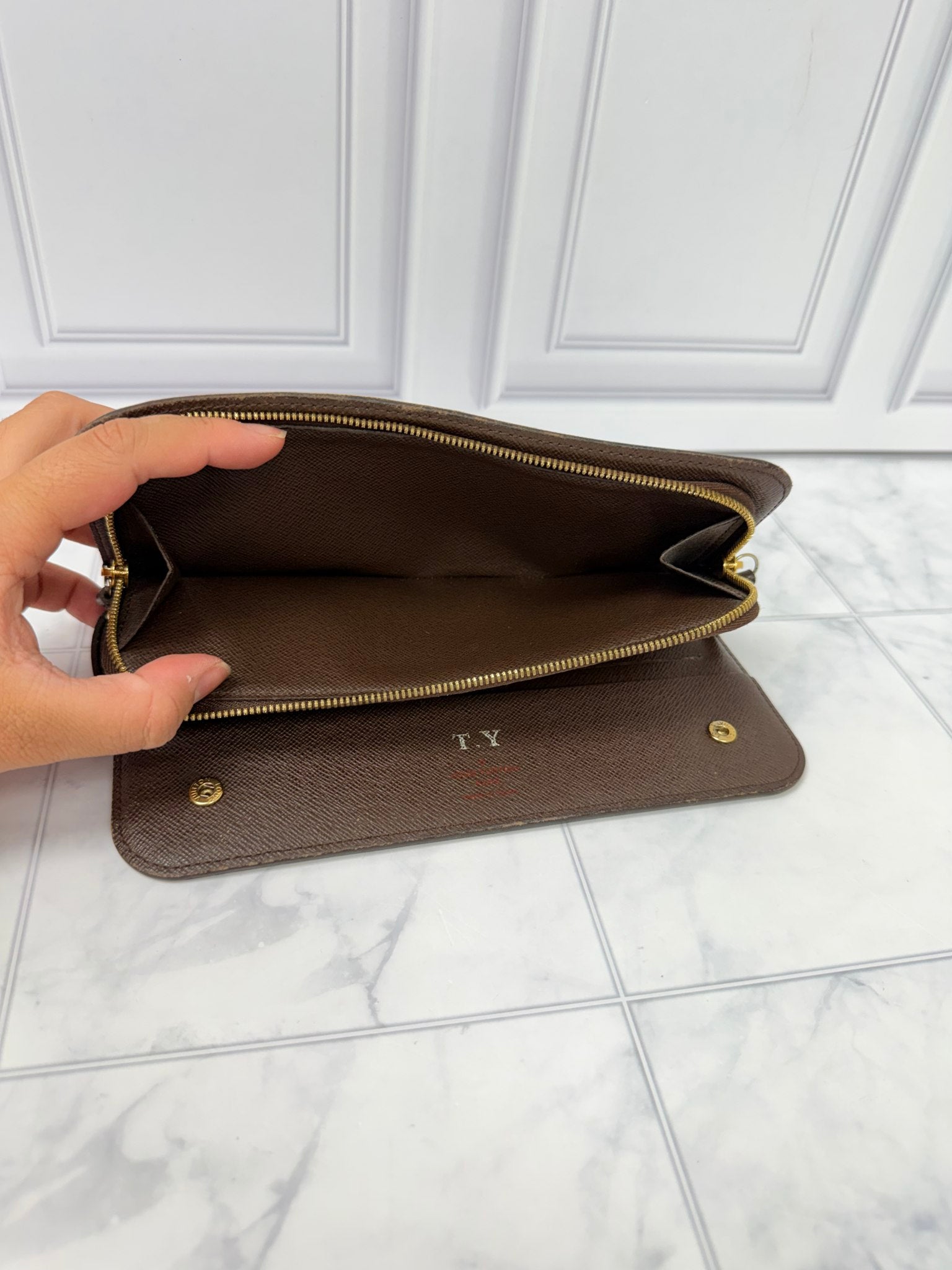Louis Vuitton Damier Ebene Porte Feuille Long Wallet