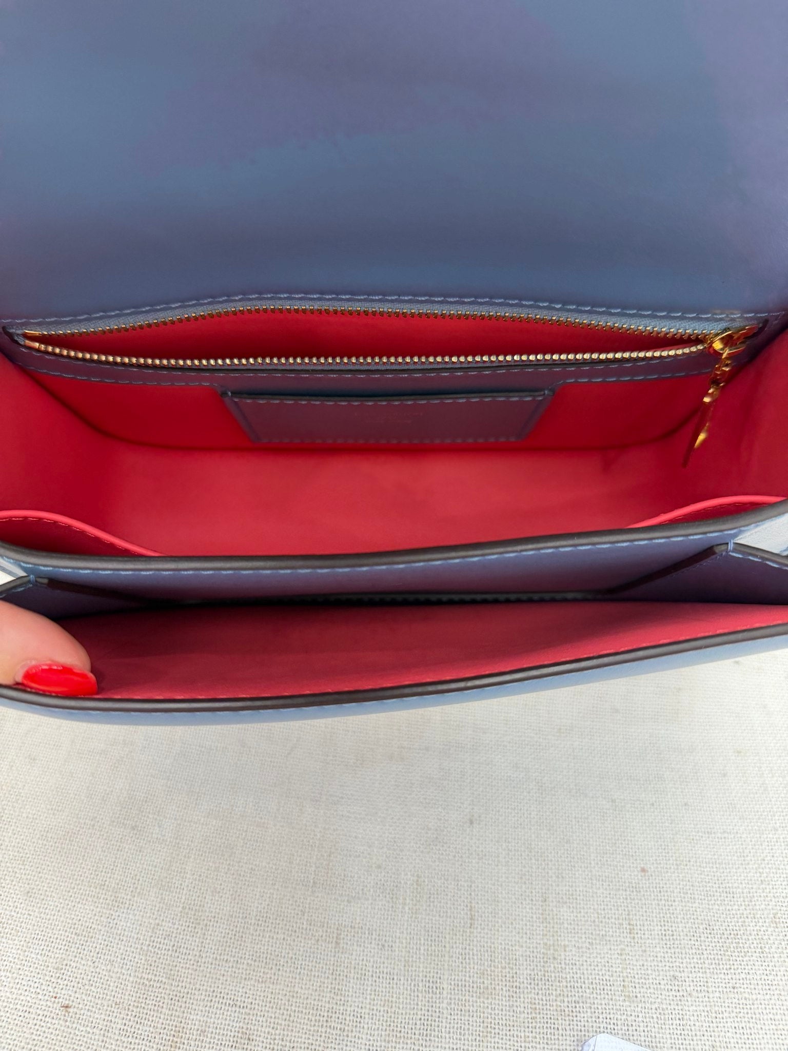 BRAND NEW- Louis Vuitton Blue Leather Pont 9 Crossbody Bag