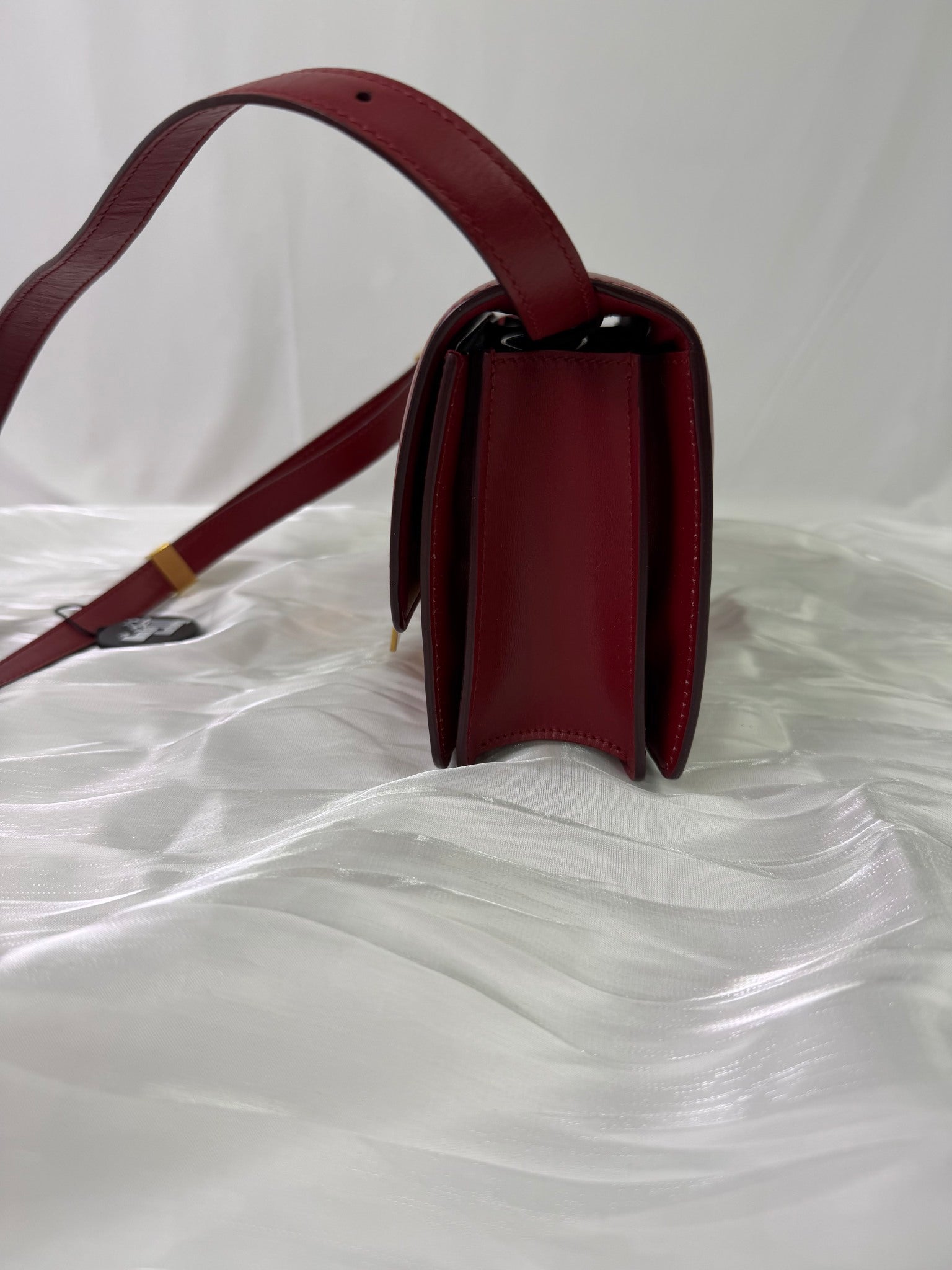 Celine Red Leather Classic Box Bag