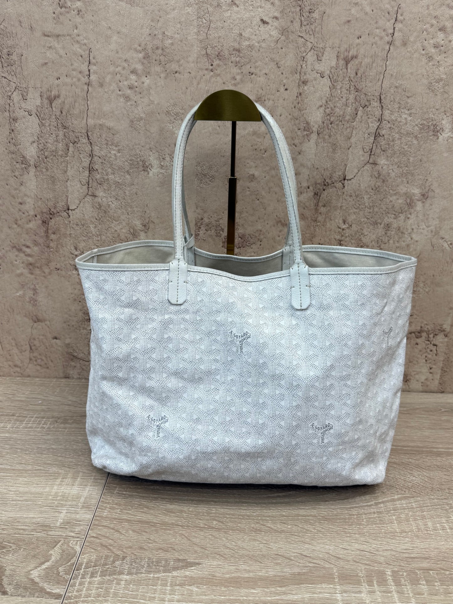 Goyard White Goyardine St. Louis Tote