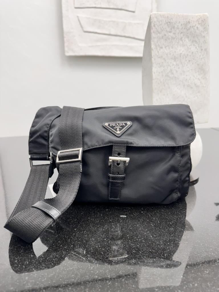 Prada Black Nylon Crossbody Bag