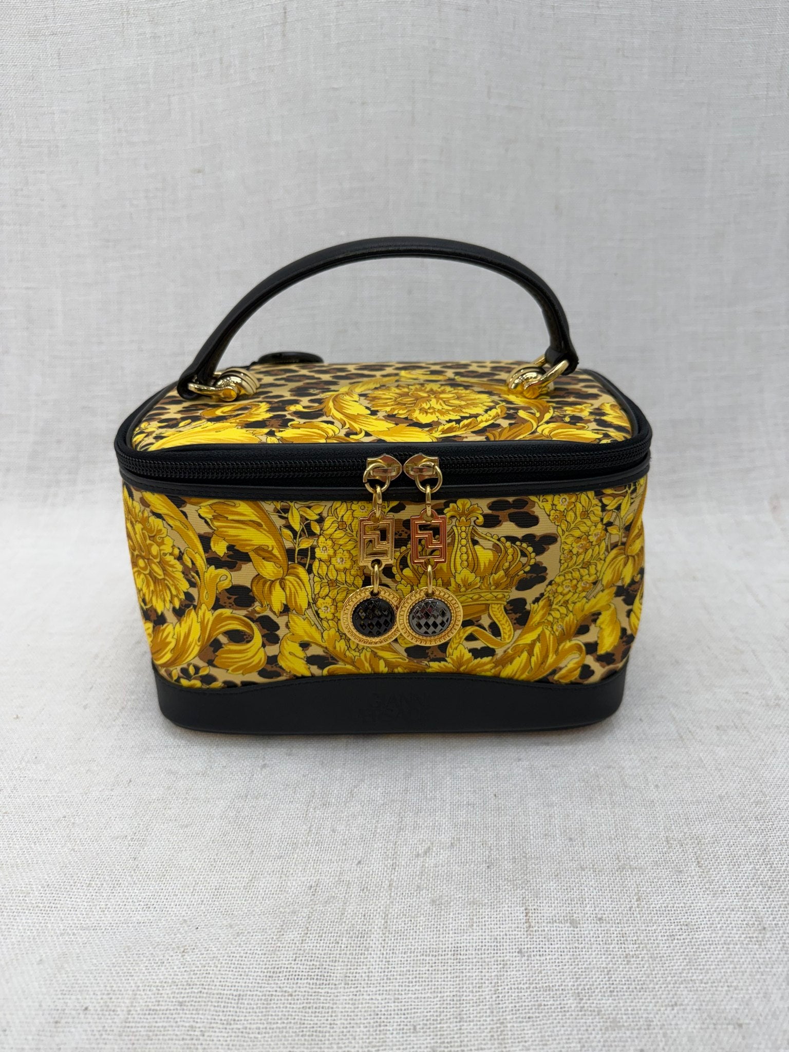 Versace Baroque Print Coated Canvas Vanity Top Handle