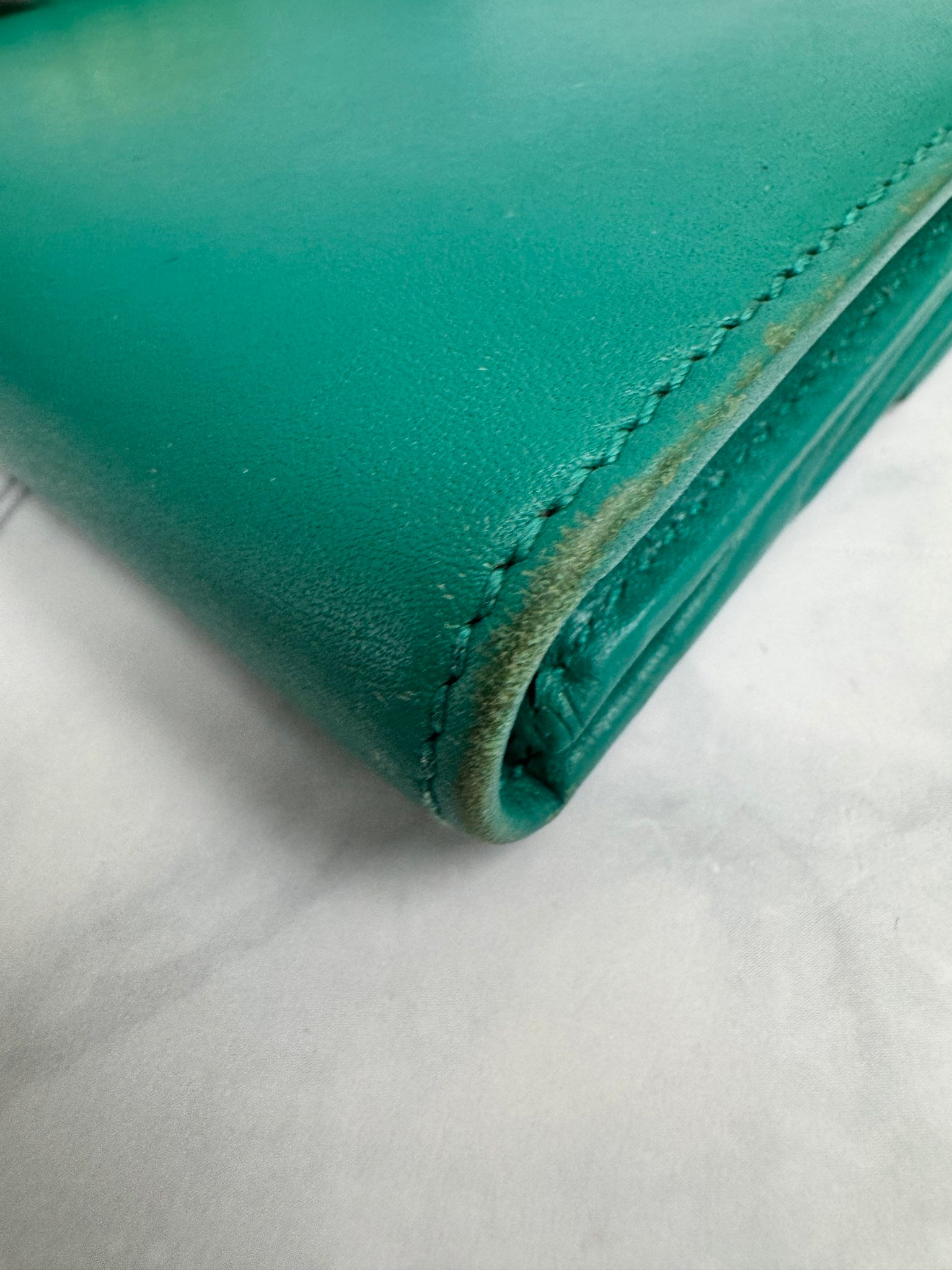 Gucci Teal Leather Jackie Long Wallet