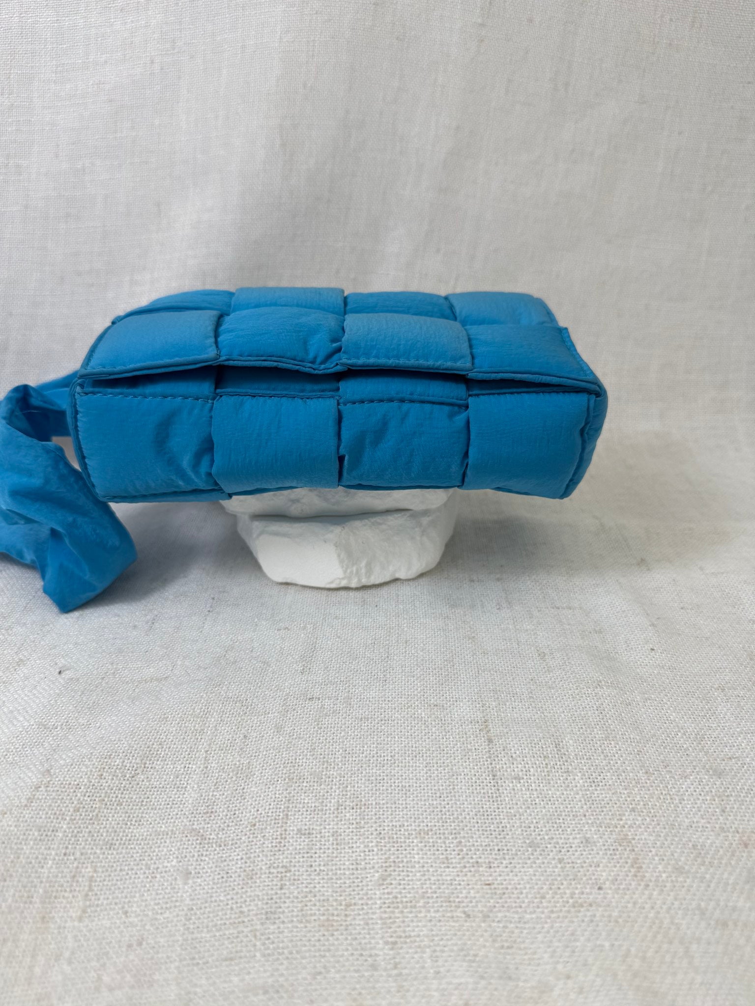 Bottega Veneta Blue Padded Tech Cassette Belt Bag