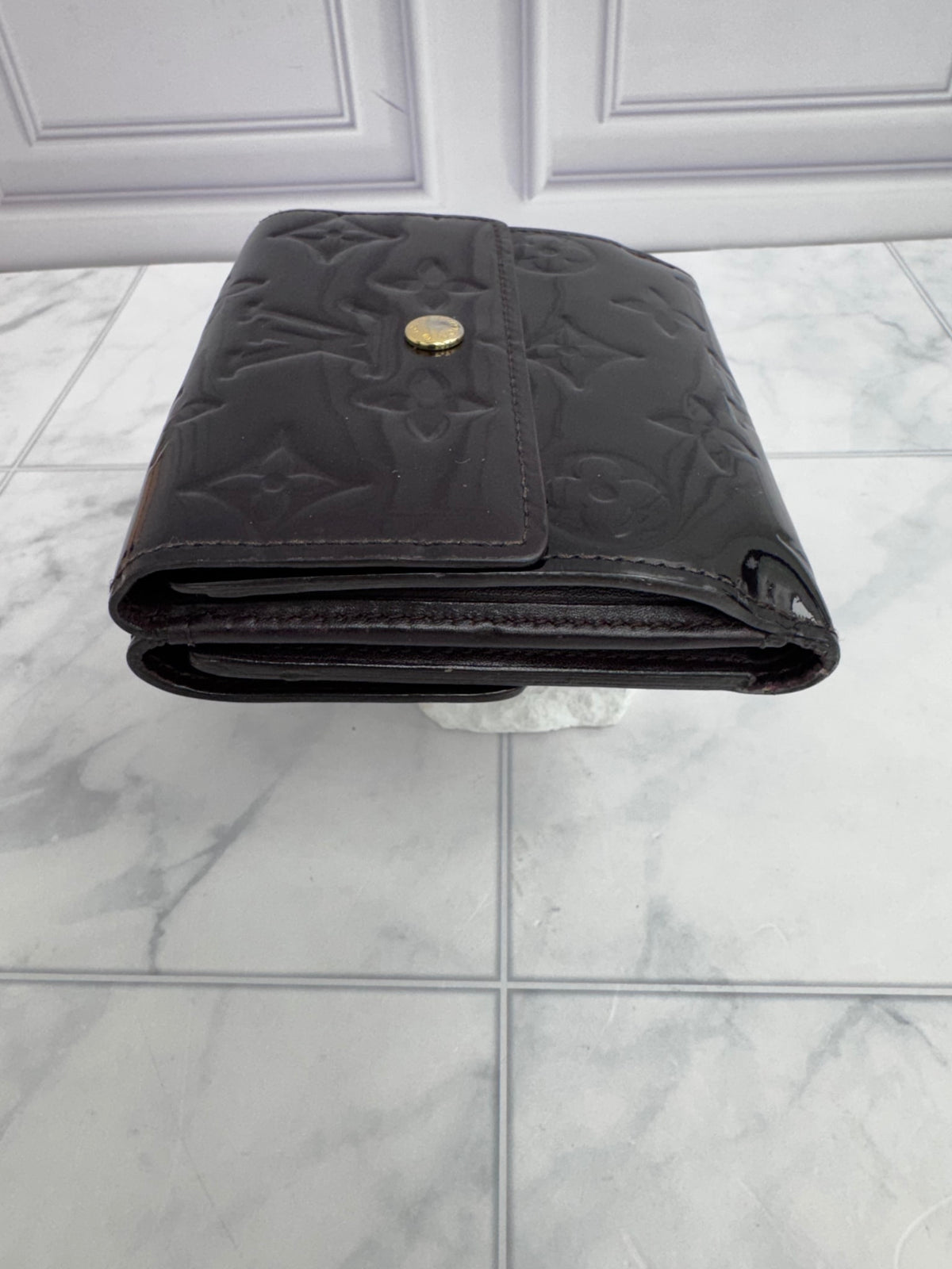 Louis Vuitton Deep Burgundy Vernis Monogram Elise Wallet