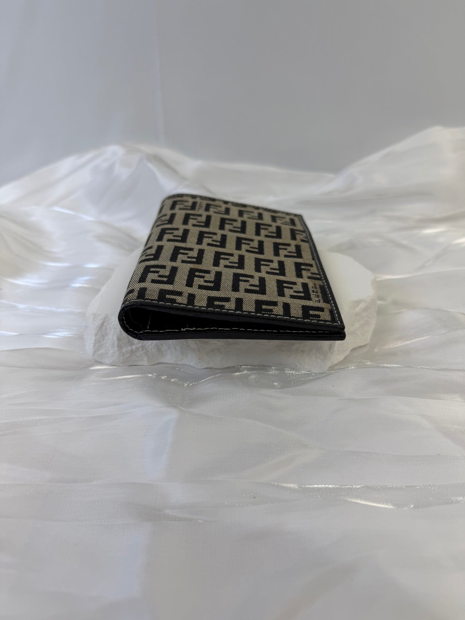 Fendi Black Canvas Zucca Bifold Wallet